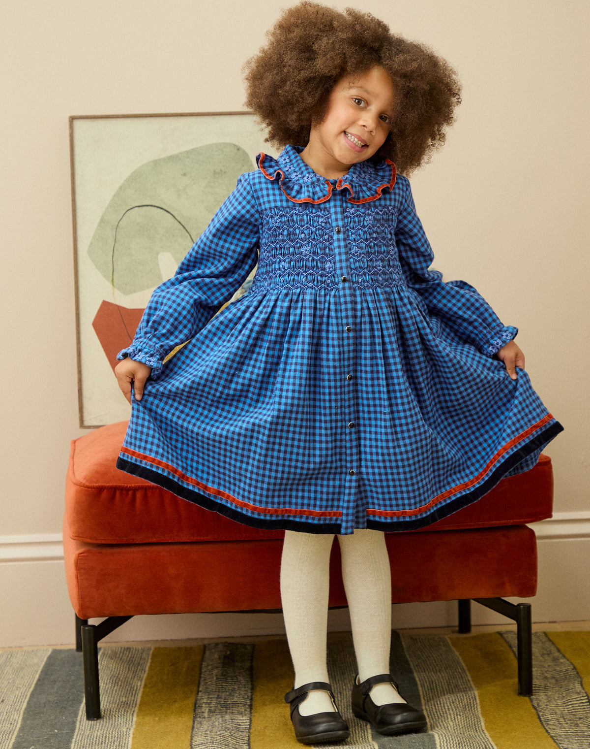 Brushed Cotton Gingham Dress