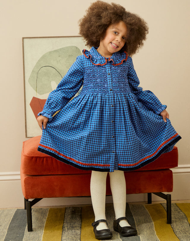 Brushed Cotton Gingham Dress
