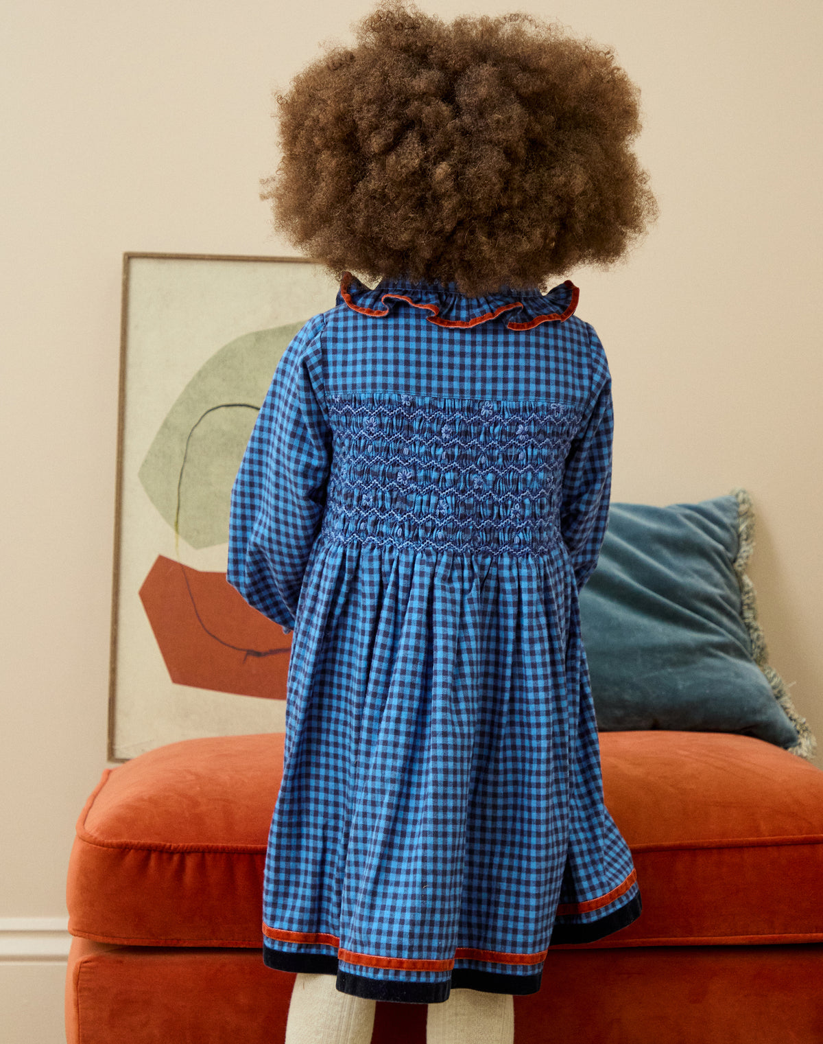 Brushed Cotton Gingham Dress