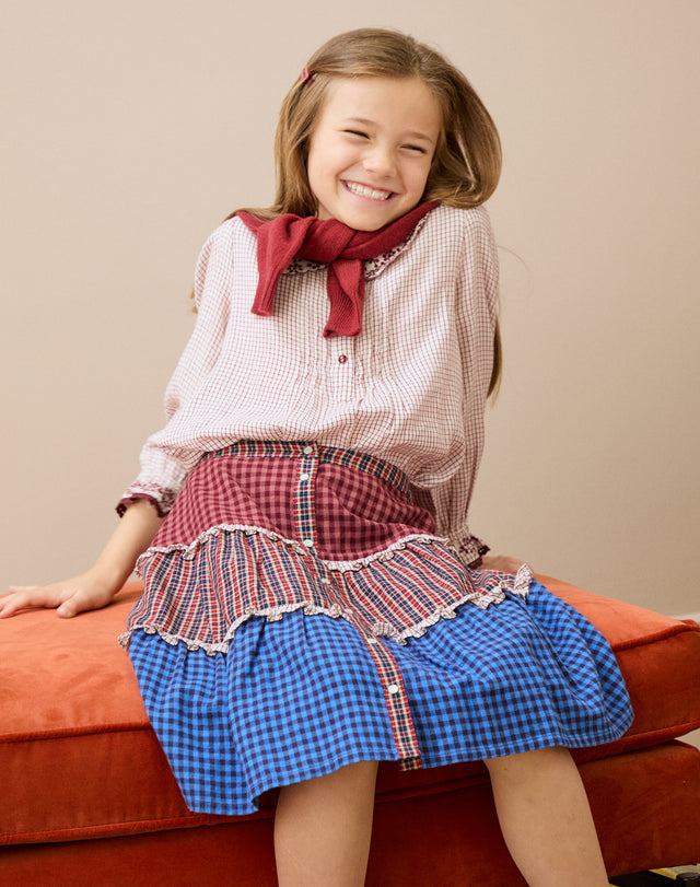 Brushed Cotton Patchwork Skirt