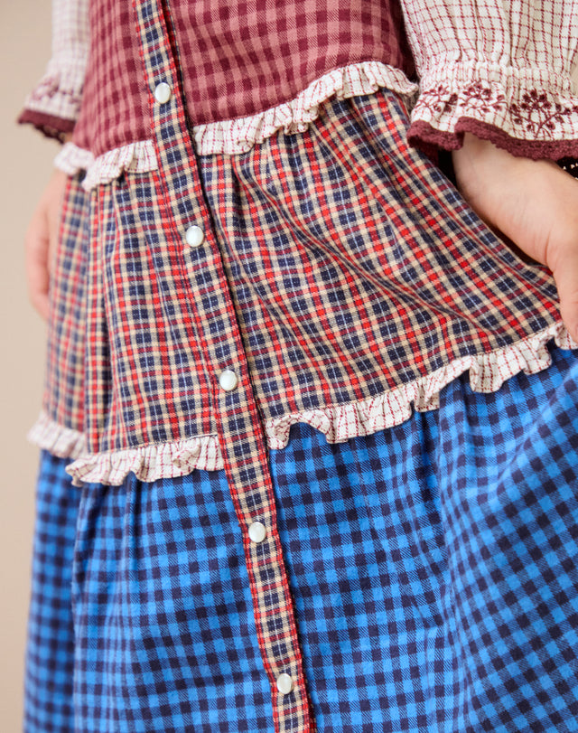 Brushed Cotton Patchwork Skirt