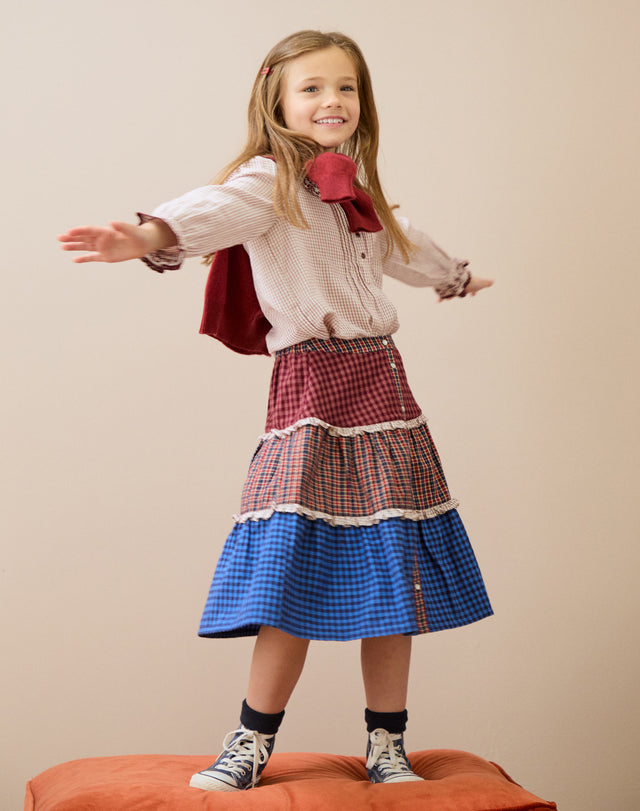 Brushed Cotton Patchwork Skirt