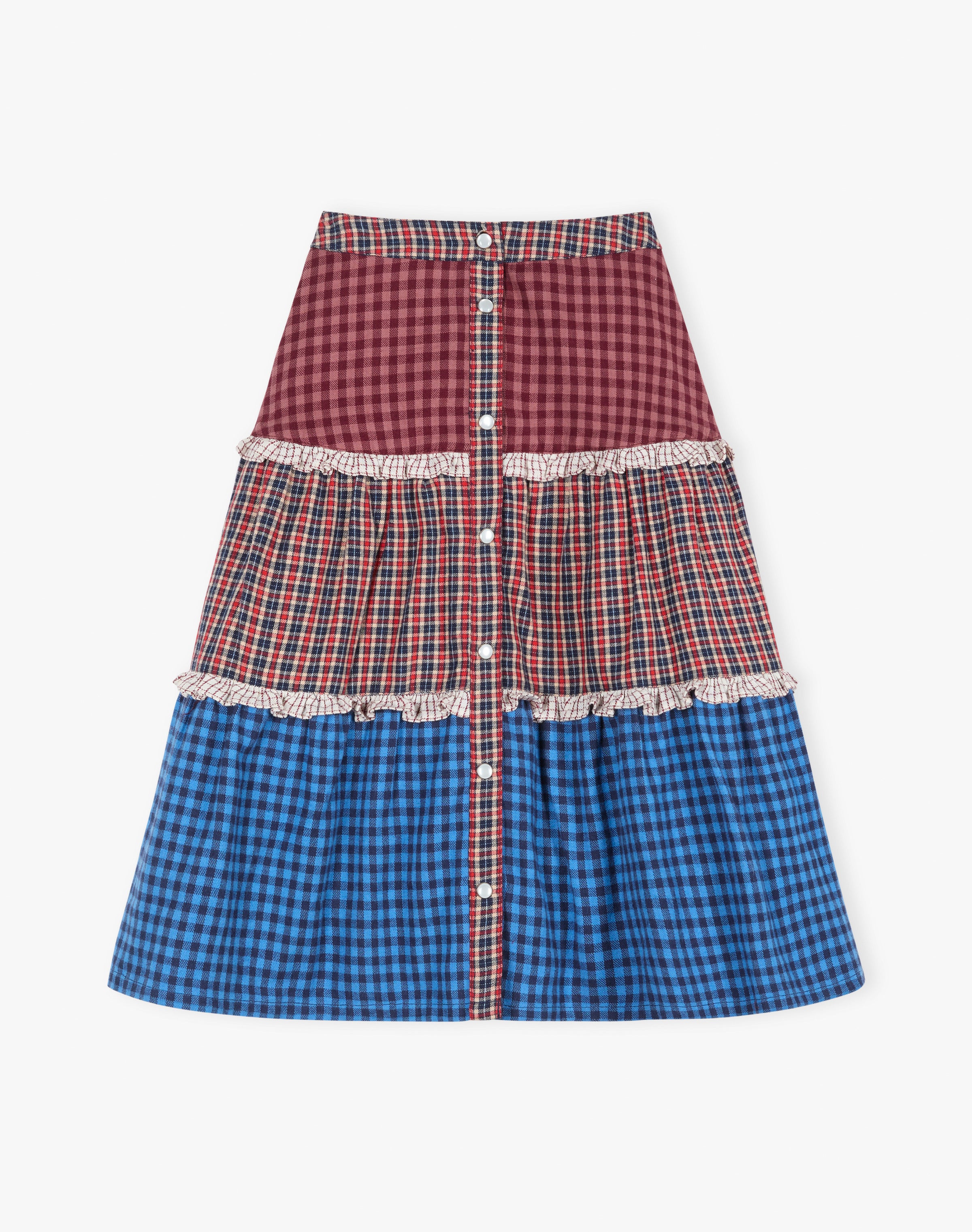 Brushed Cotton Patchwork Skirt