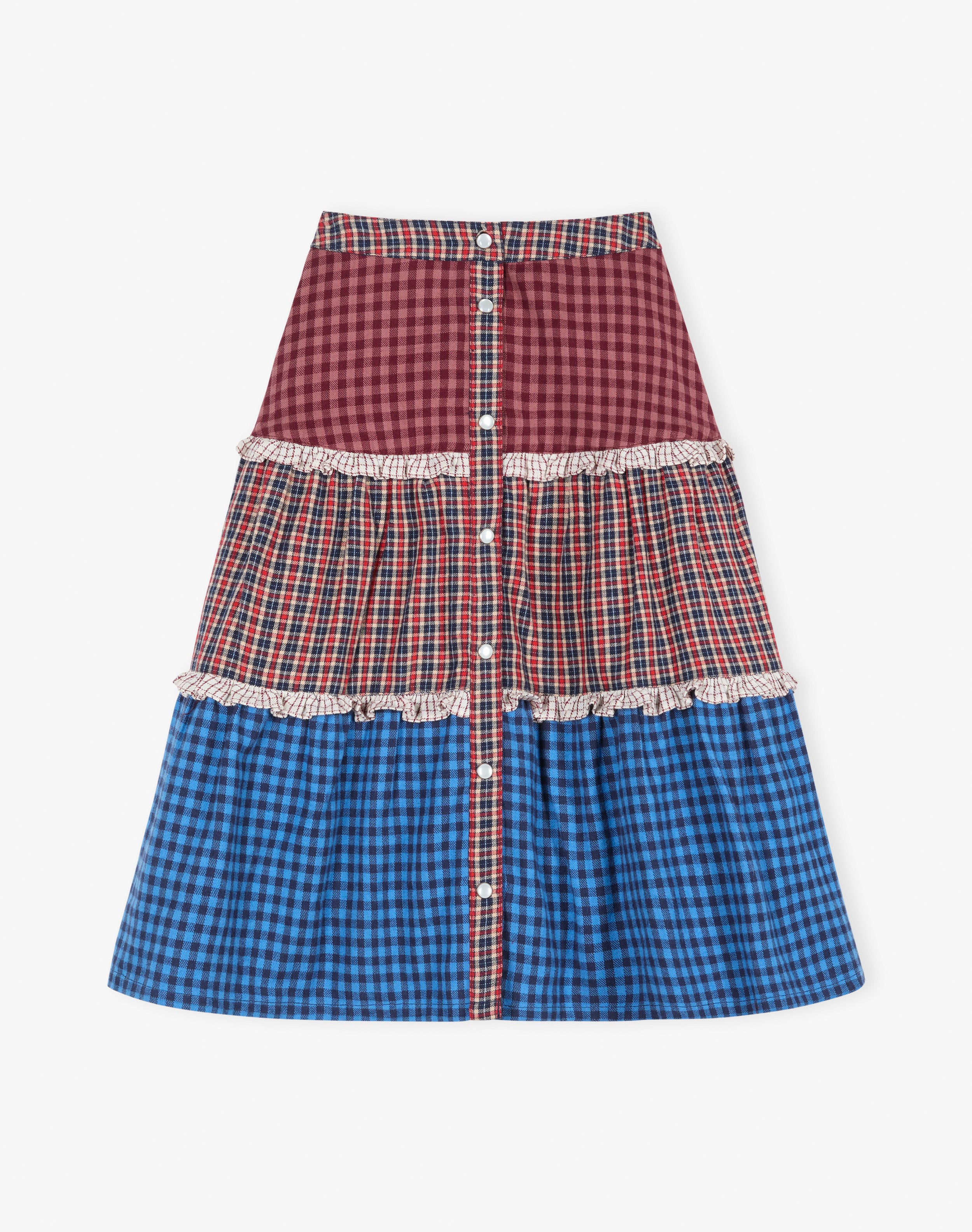 Brushed Cotton Patchwork Skirt