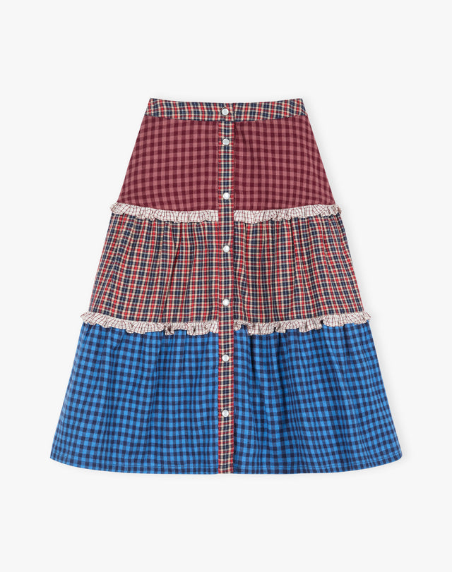 Brushed Cotton Patchwork Skirt