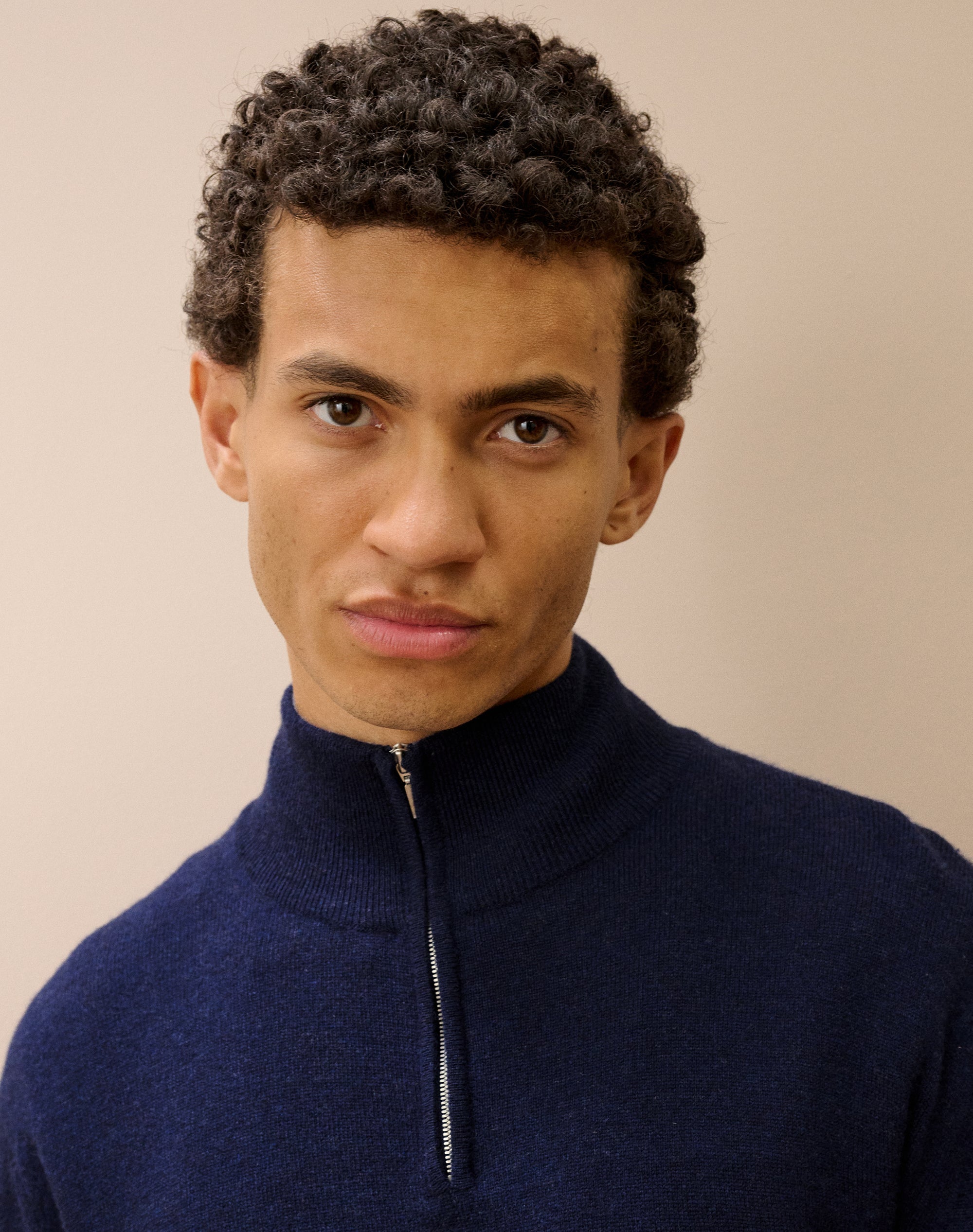 Cashmere Zip Turtle Neck Jumper