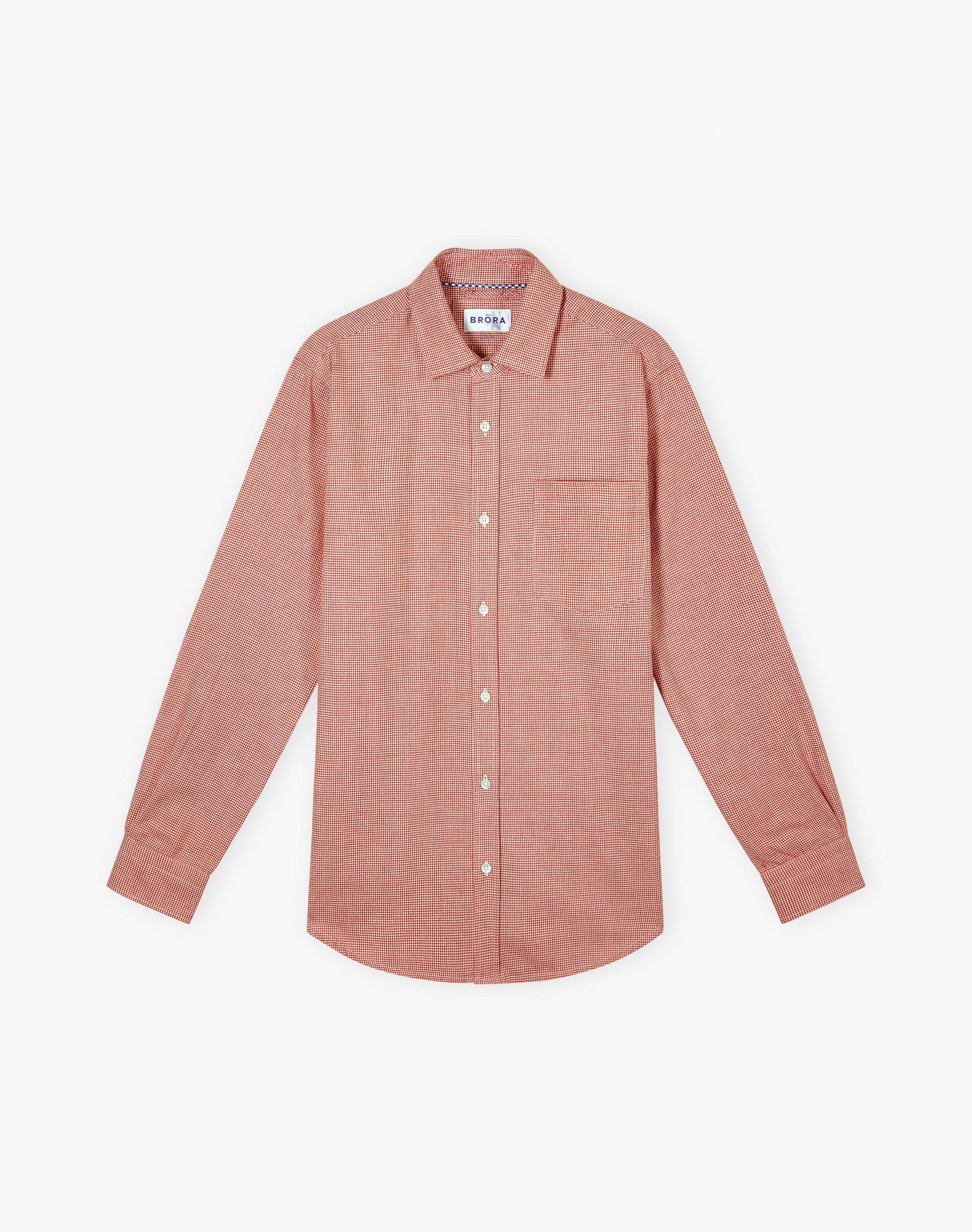 Brushed Cotton Houndstooth Shirt