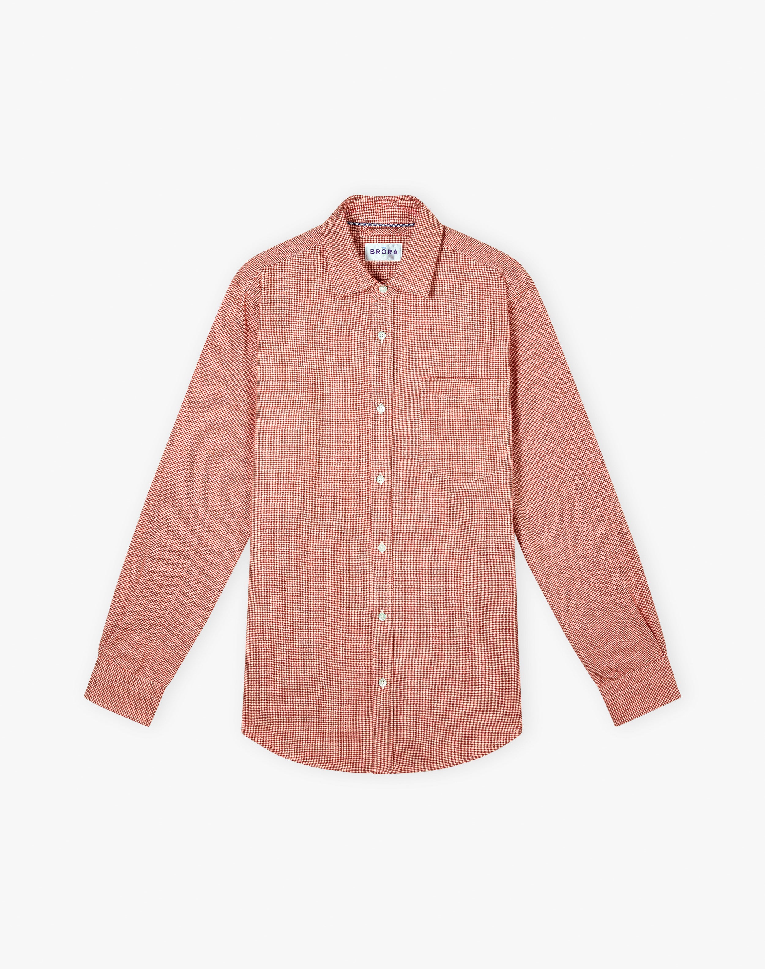 Brushed Cotton Houndstooth Shirt