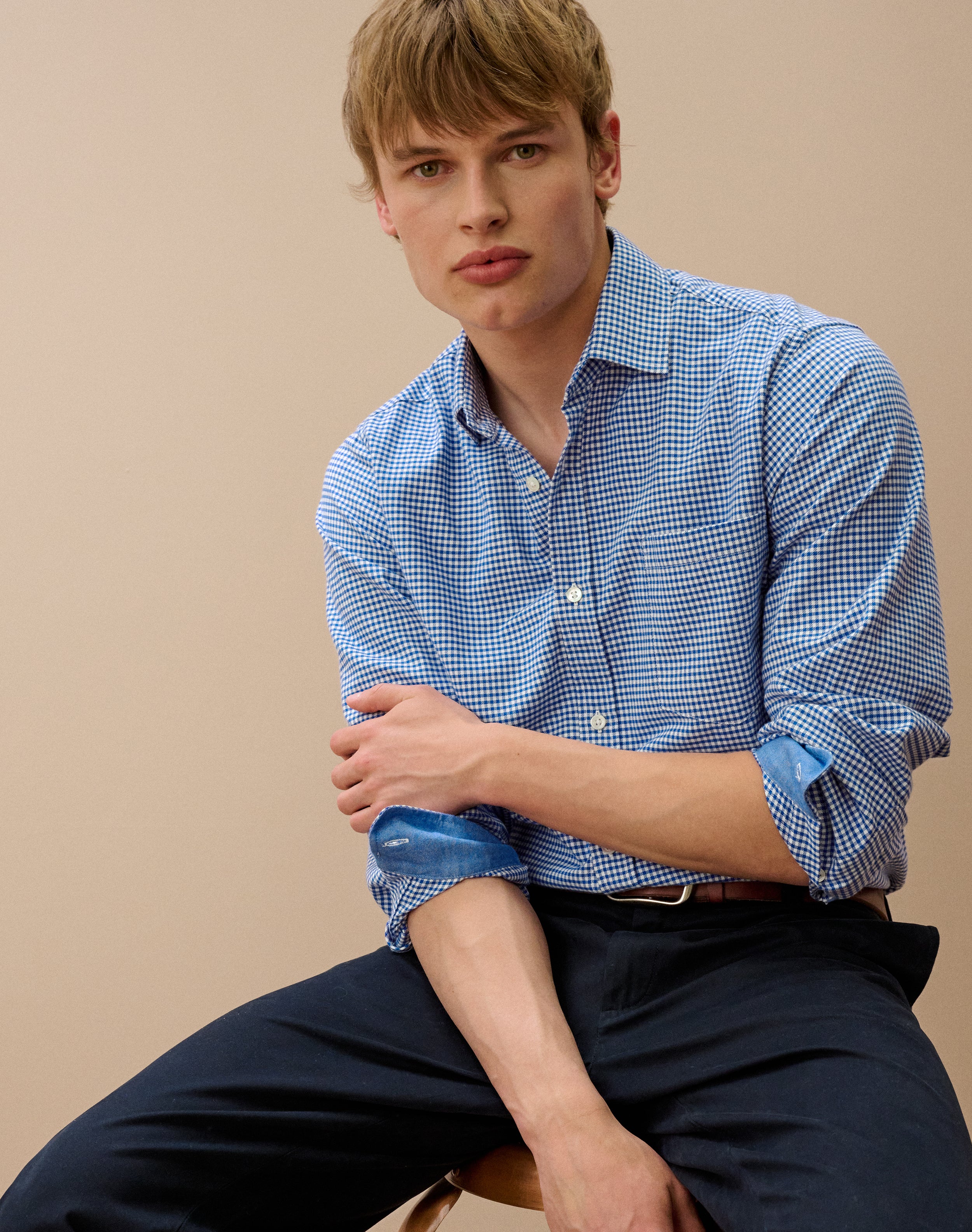 Brushed Cotton Checked Shirt