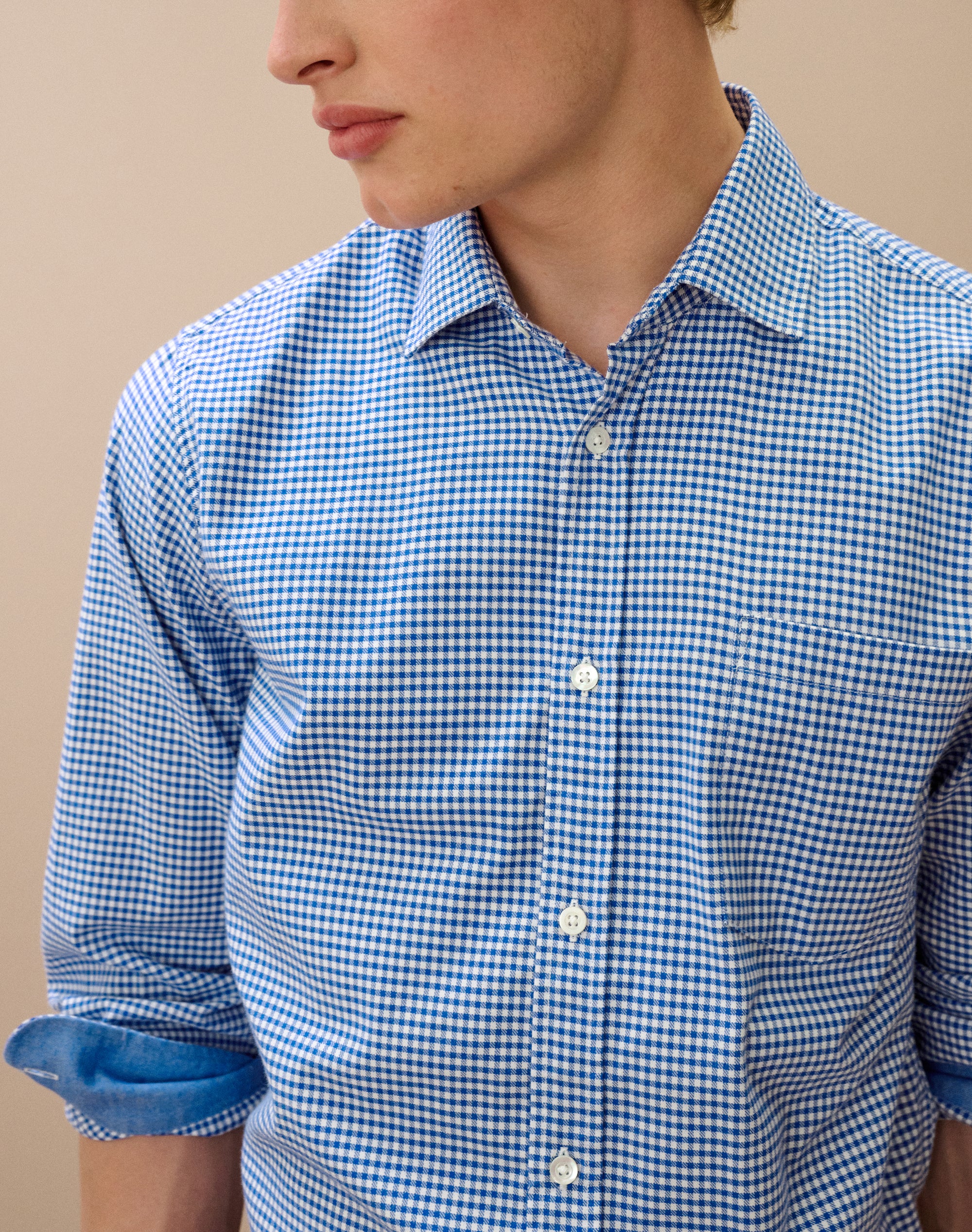 Brushed Cotton Checked Shirt