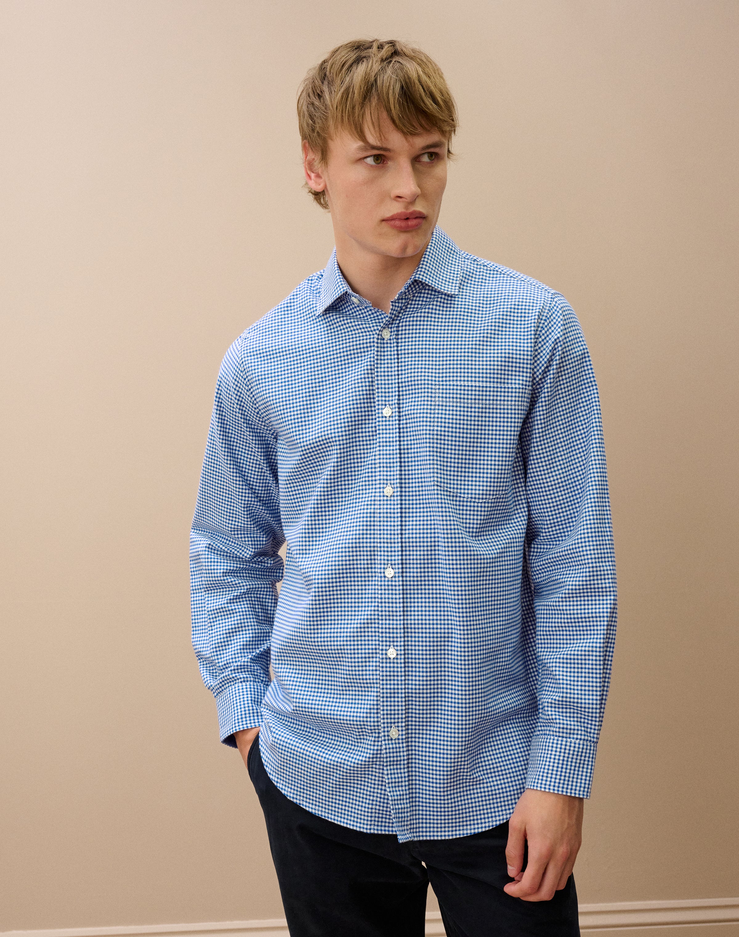 Brushed Cotton Checked Shirt