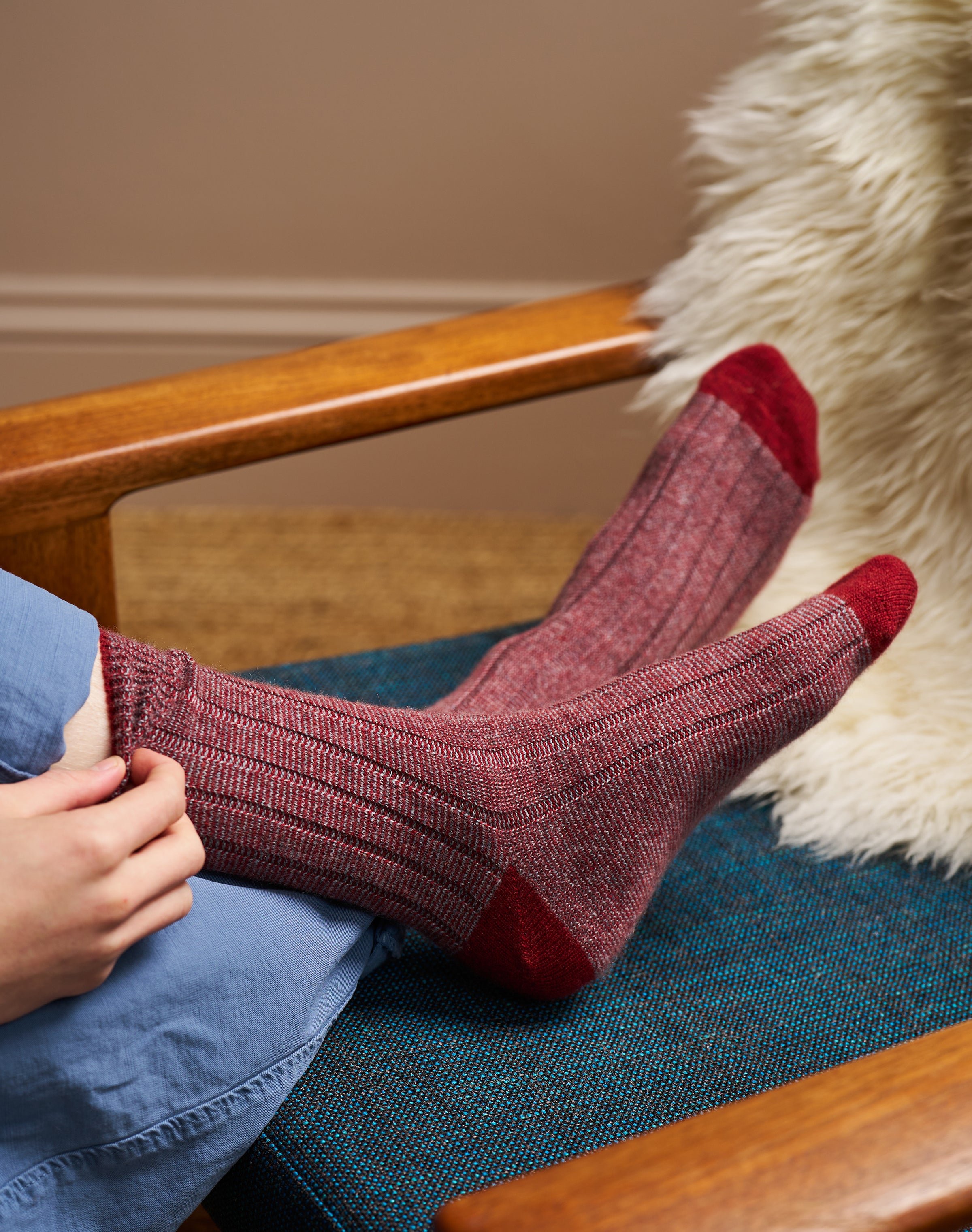 Men's Cashmere Stripy Socks