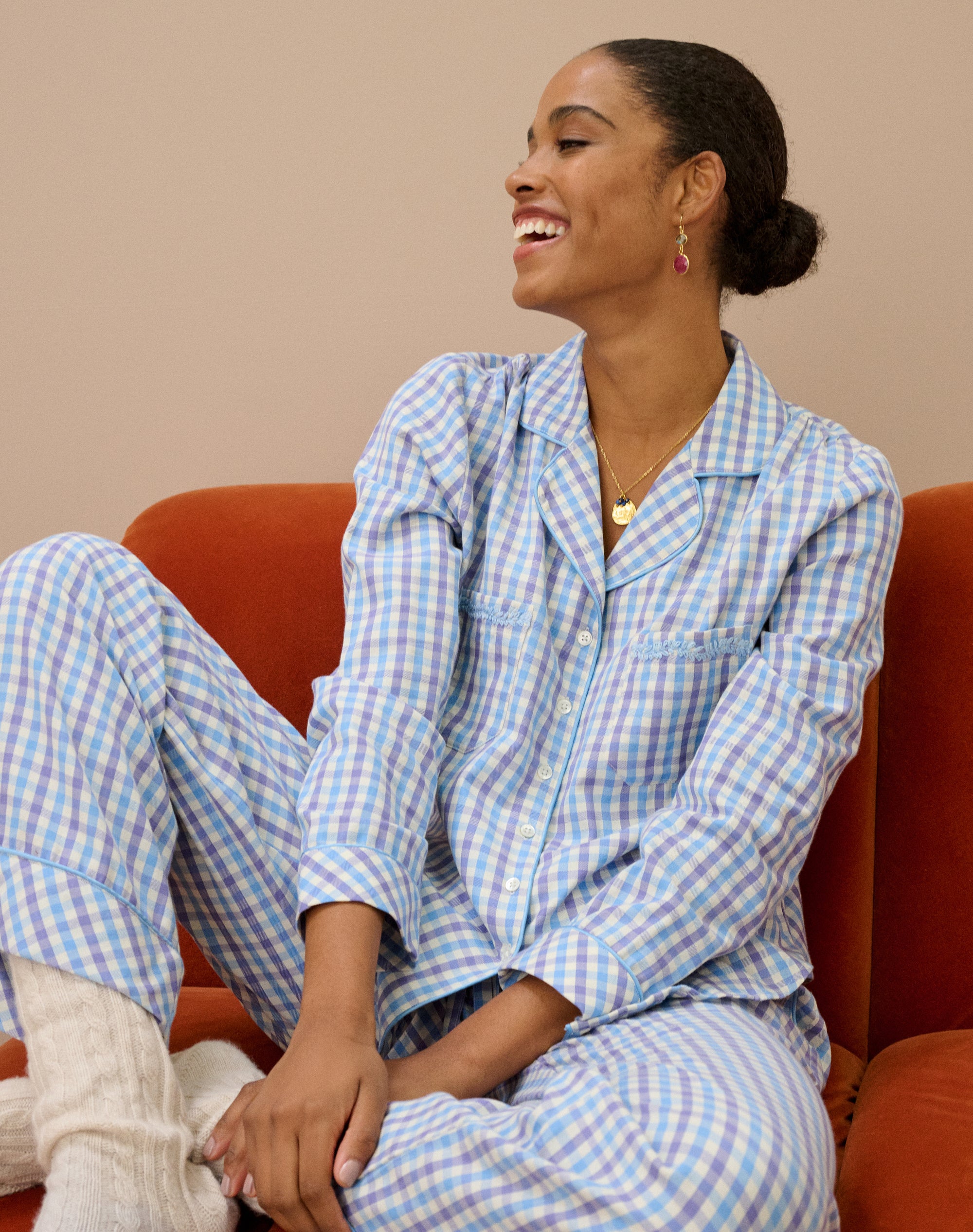Brushed Cotton Gingham Pyjamas
