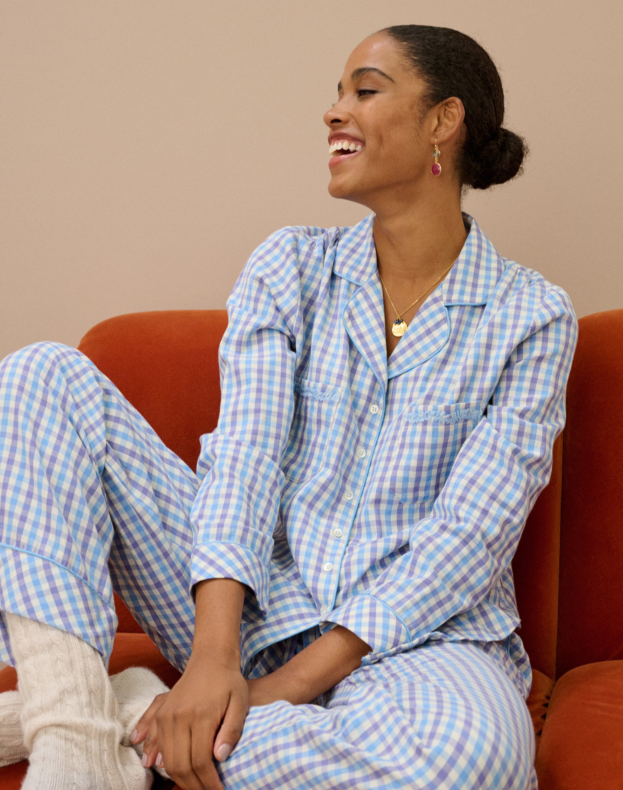 Brushed Cotton Gingham Pyjamas