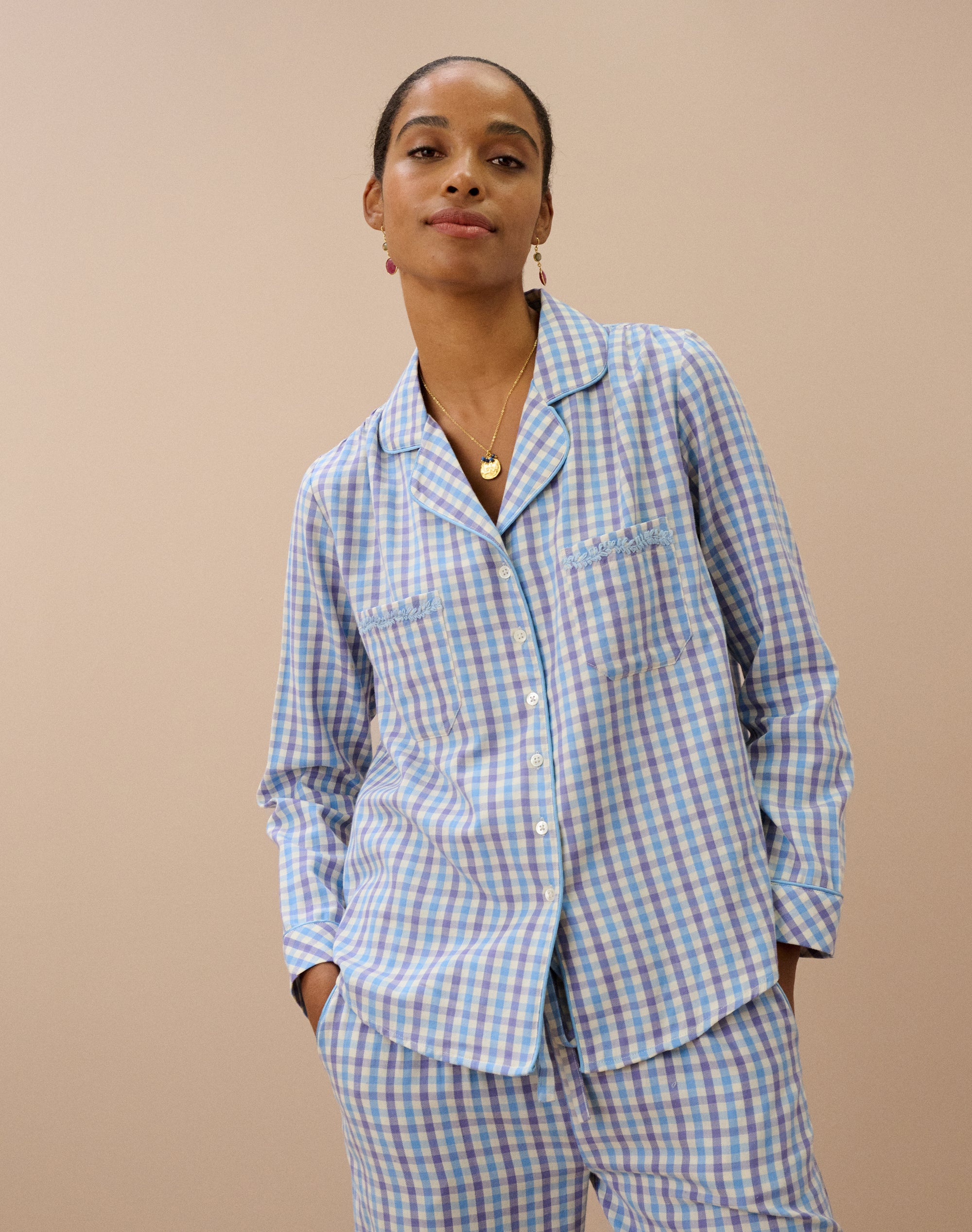 Brushed Cotton Gingham Pyjamas