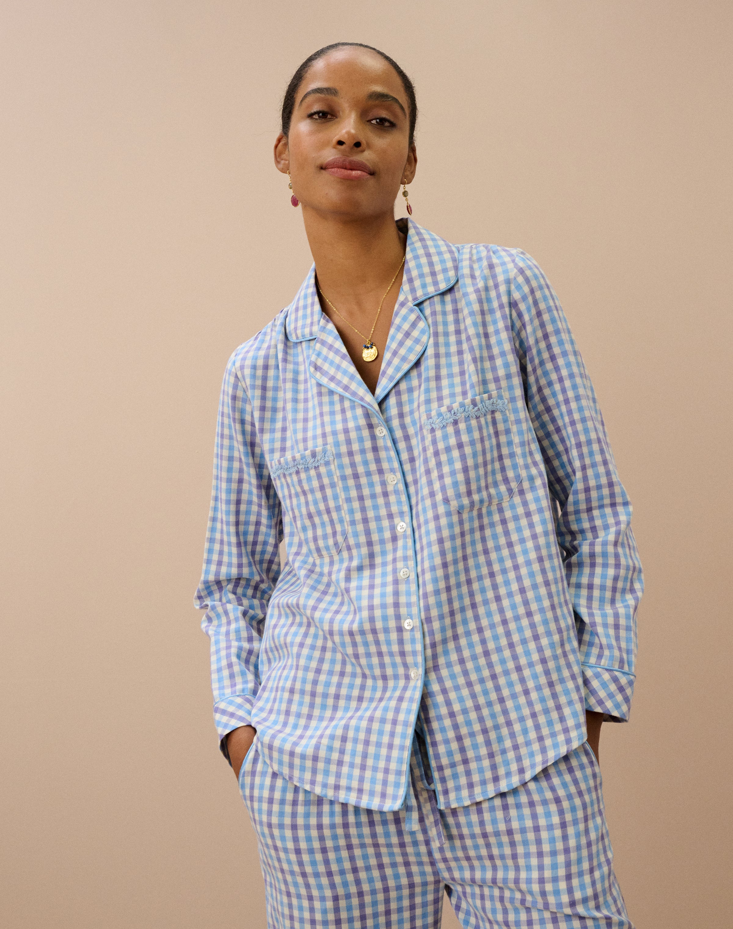 Brushed Cotton Gingham Pyjamas