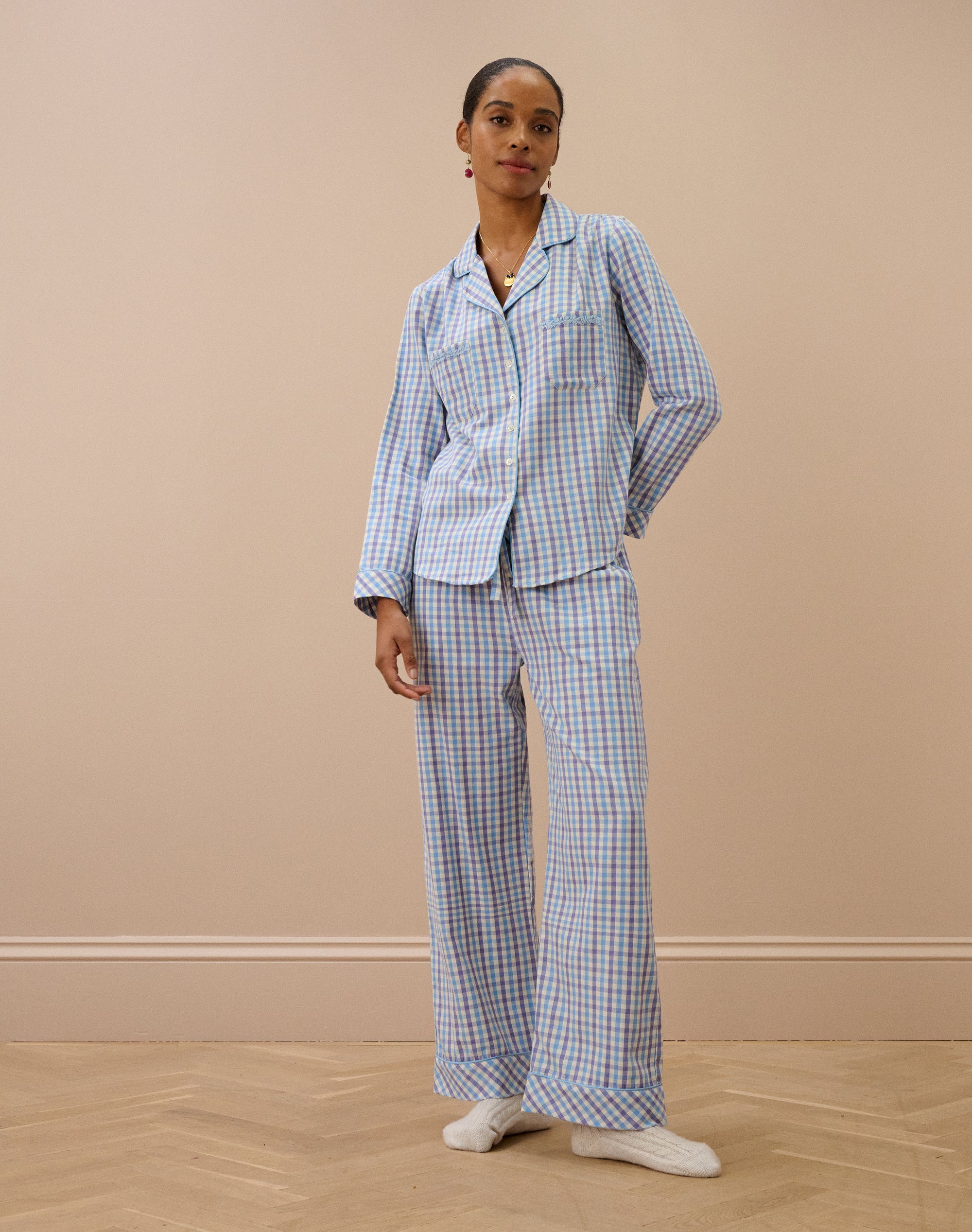 Brushed Cotton Gingham Pyjamas