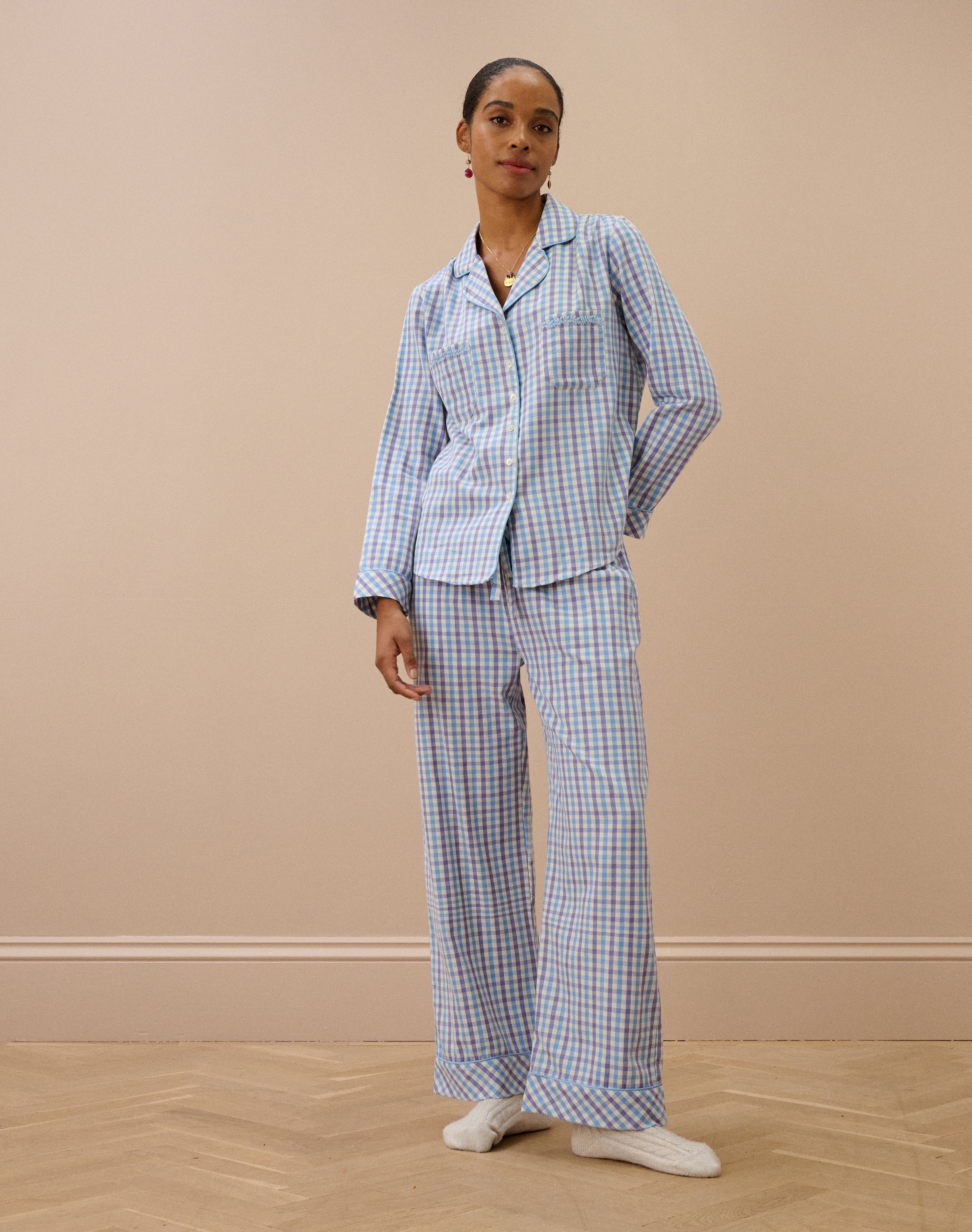 Brushed Cotton Gingham Pyjamas