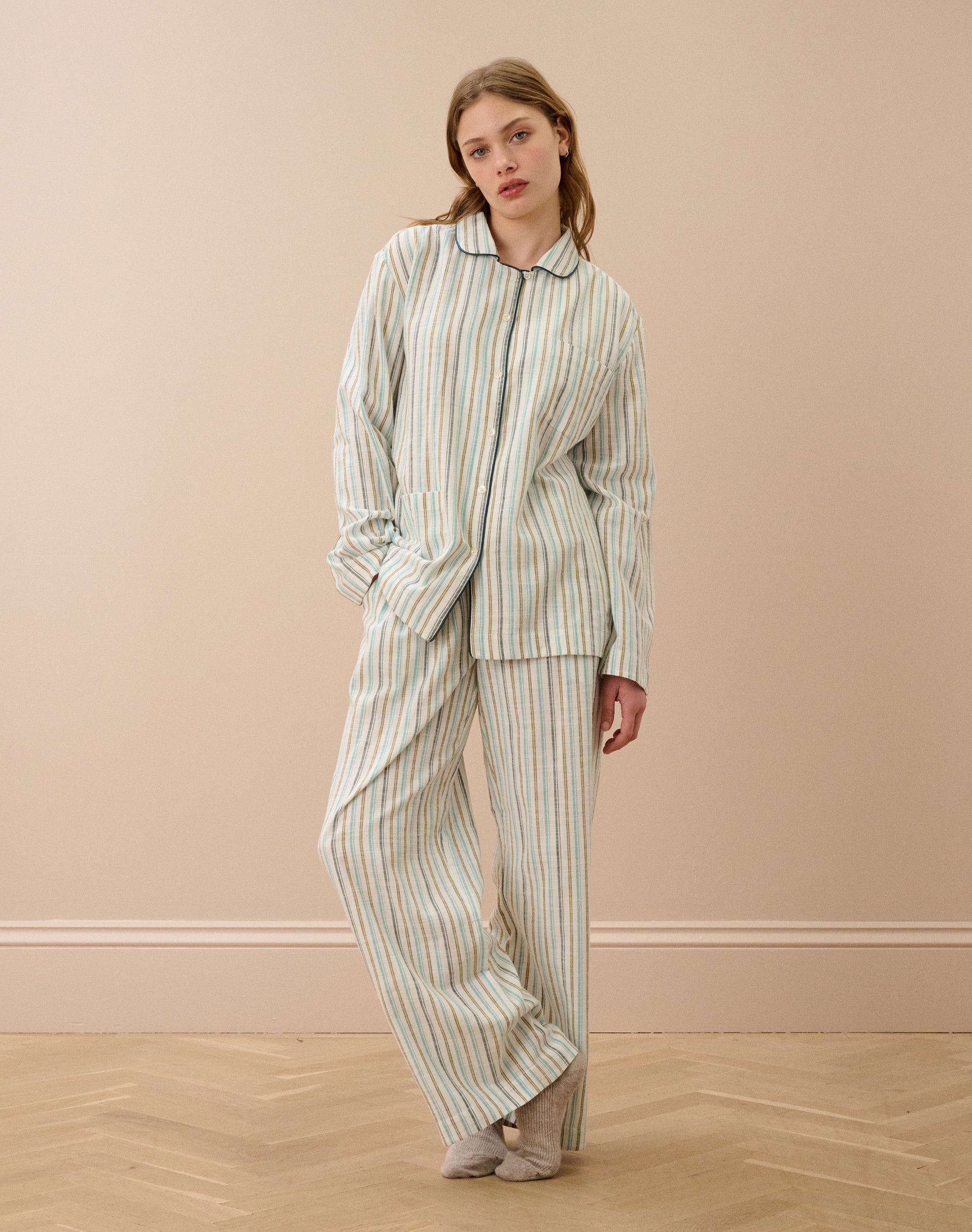 Brushed Cotton Stripe Pyjamas