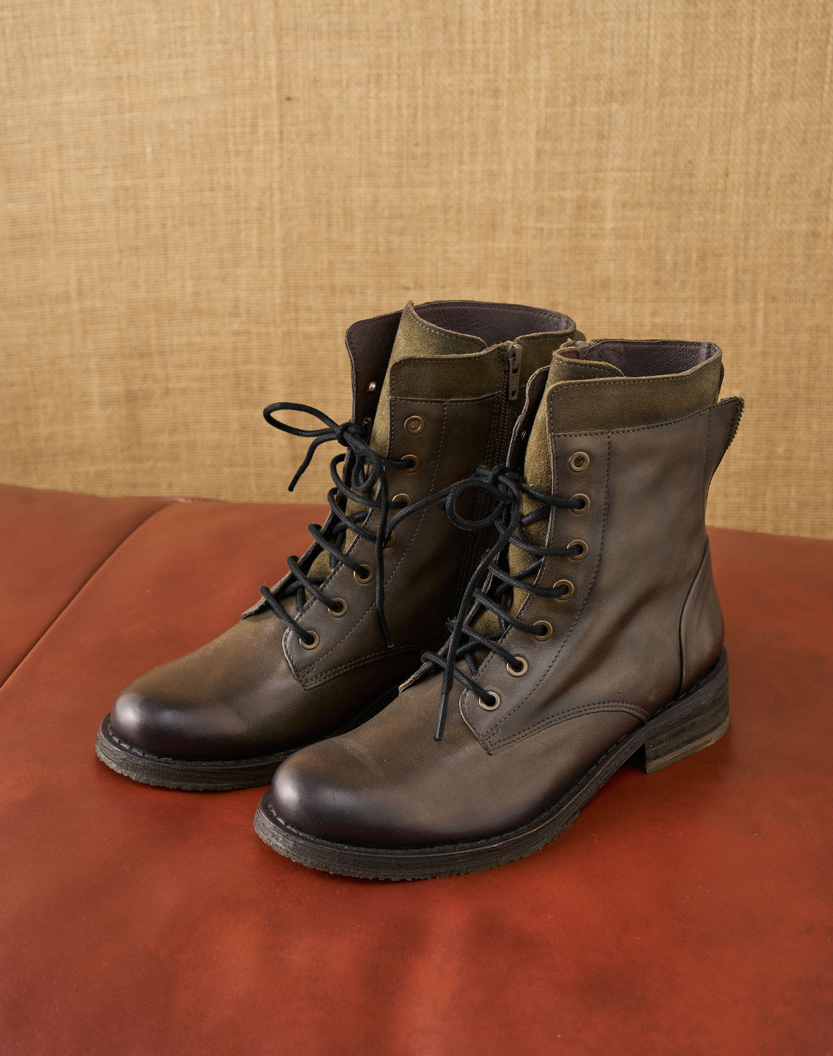 Leather Lace Up Boots