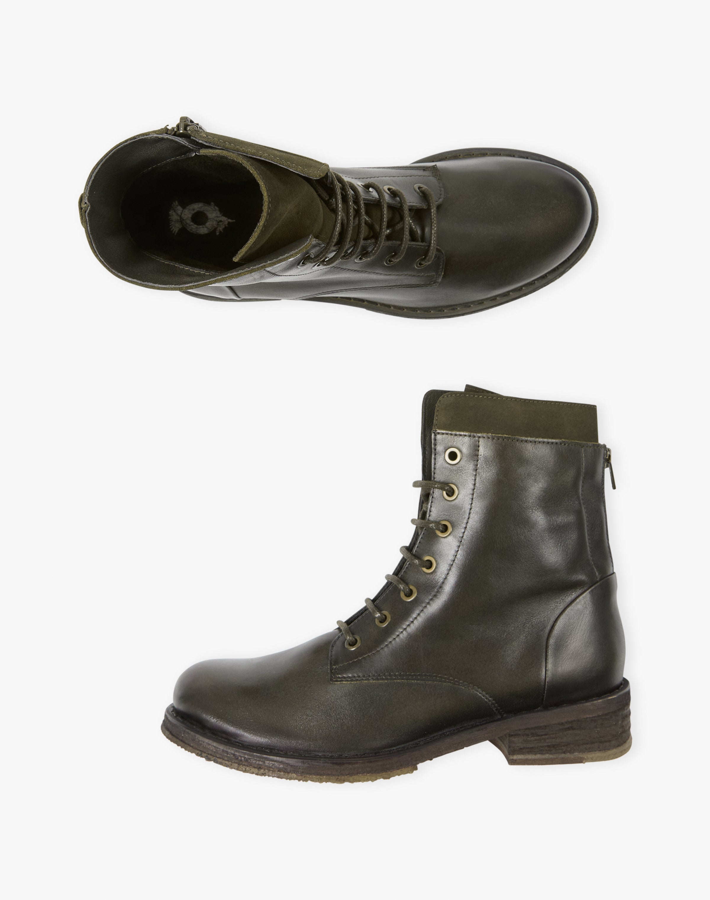 Leather Lace Up Boots