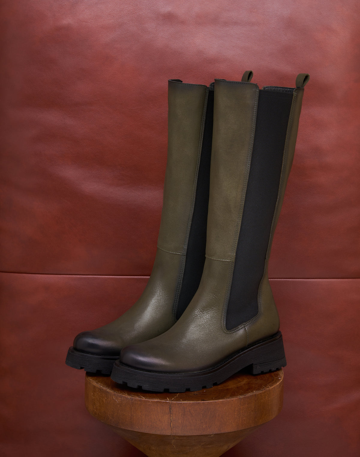 Leather Knee High Boots