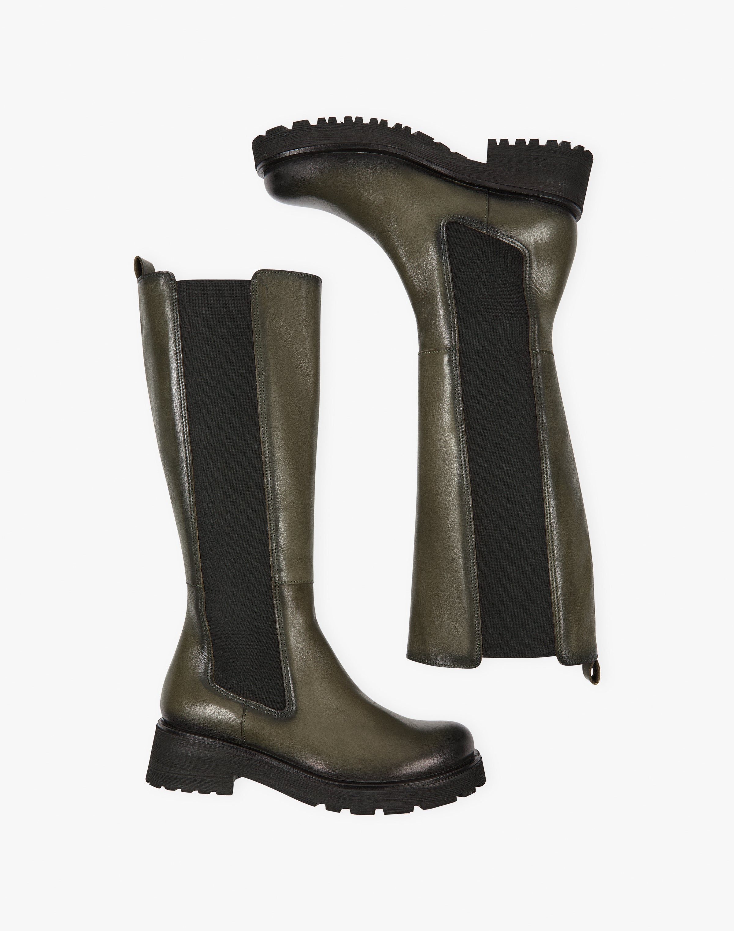 Leather Knee High Boots