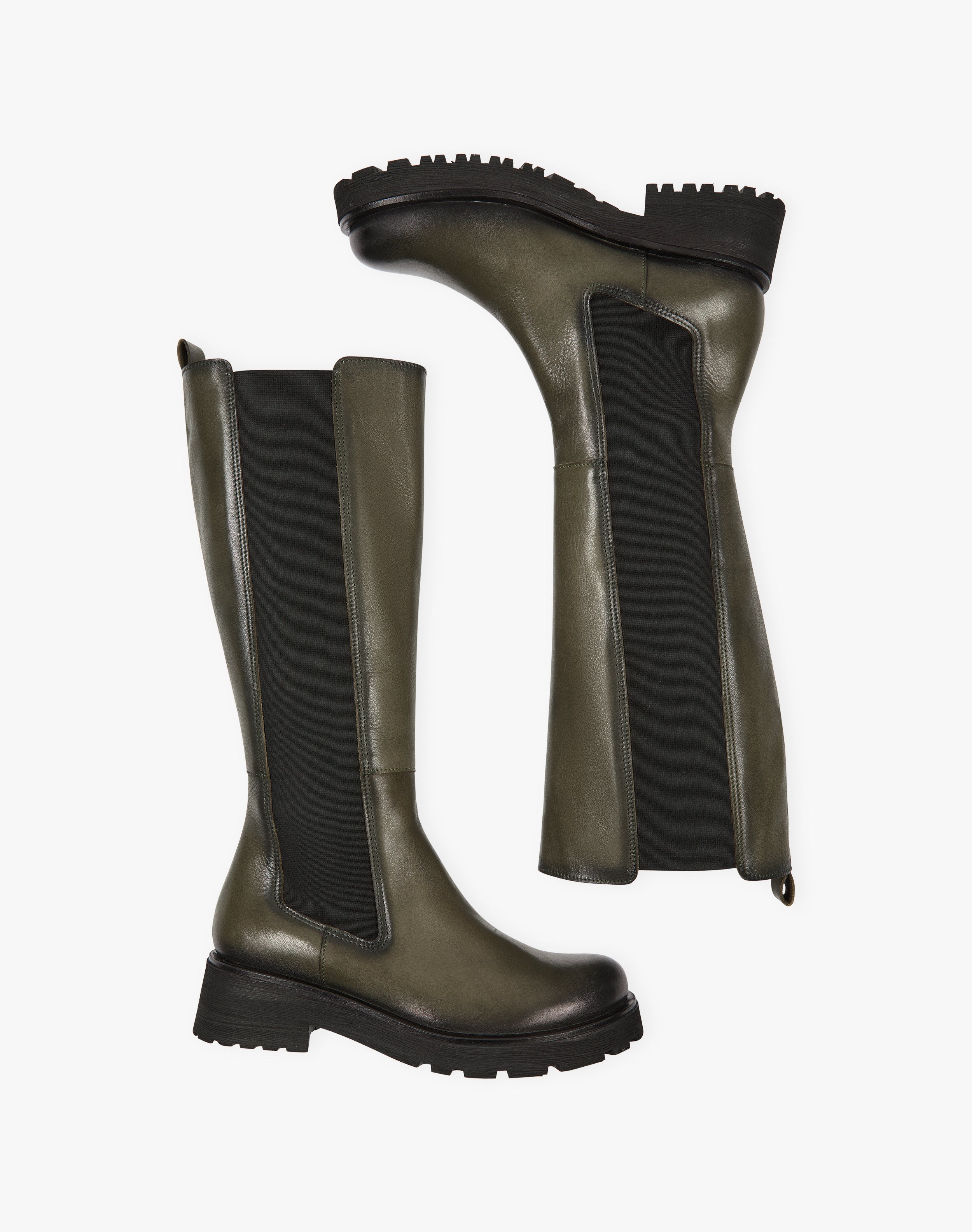 Leather Knee High Boots