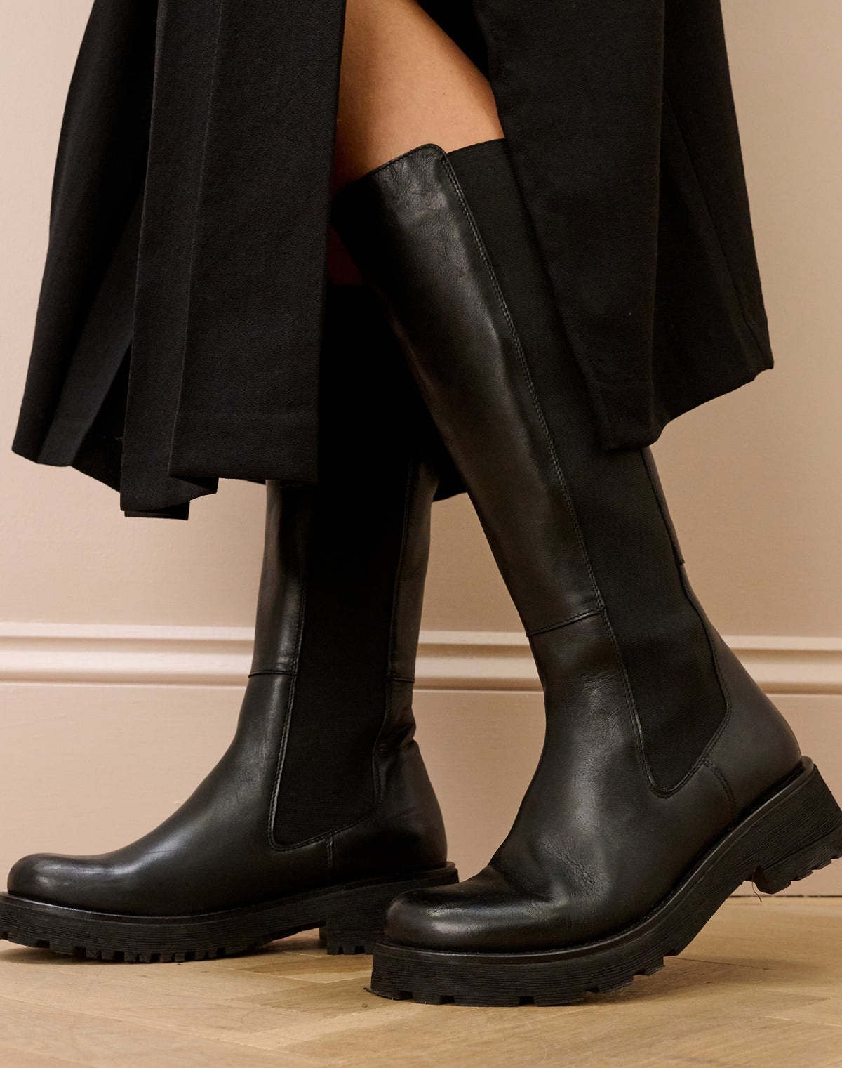 Leather Knee High Boots