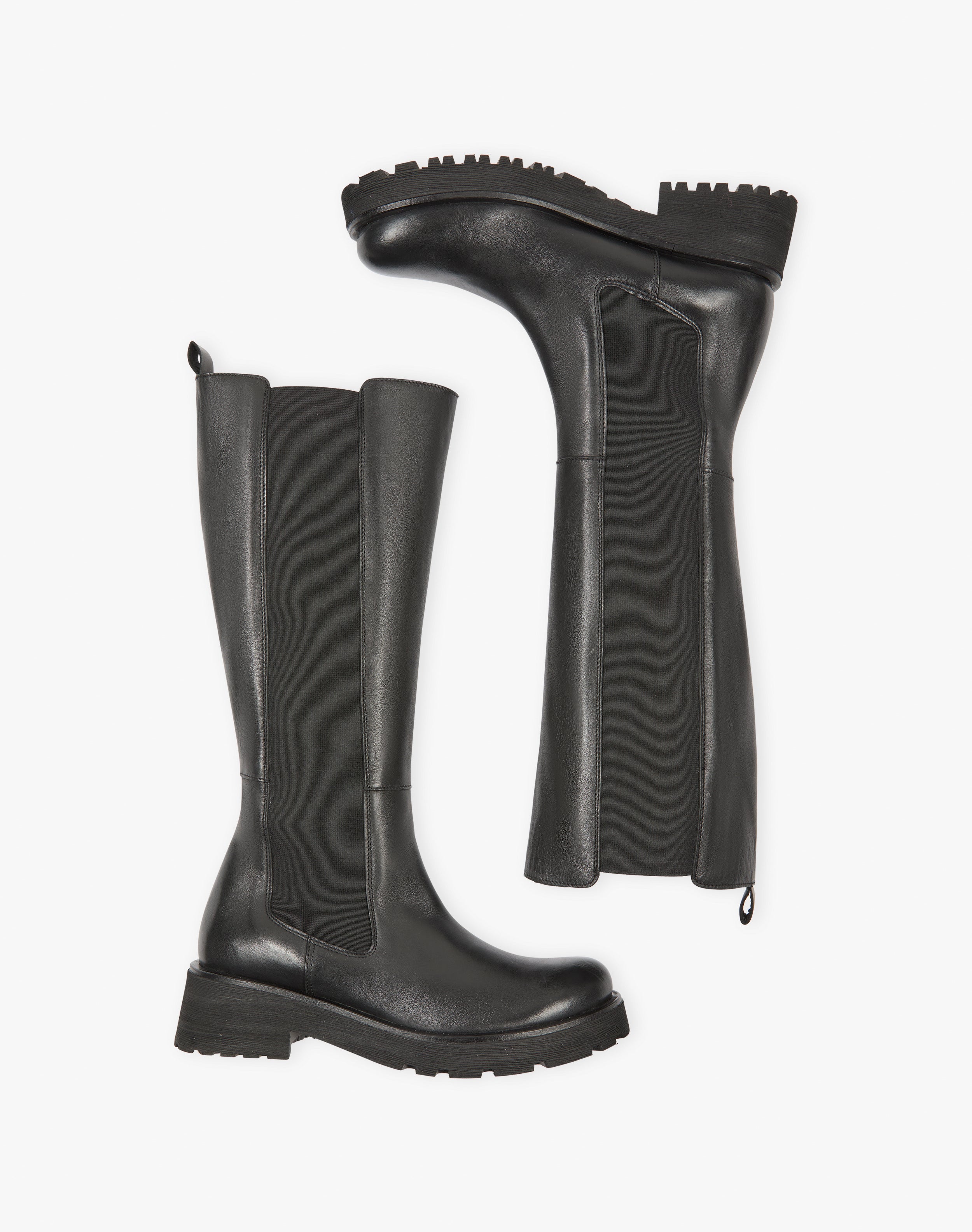 Leather Knee High Boots