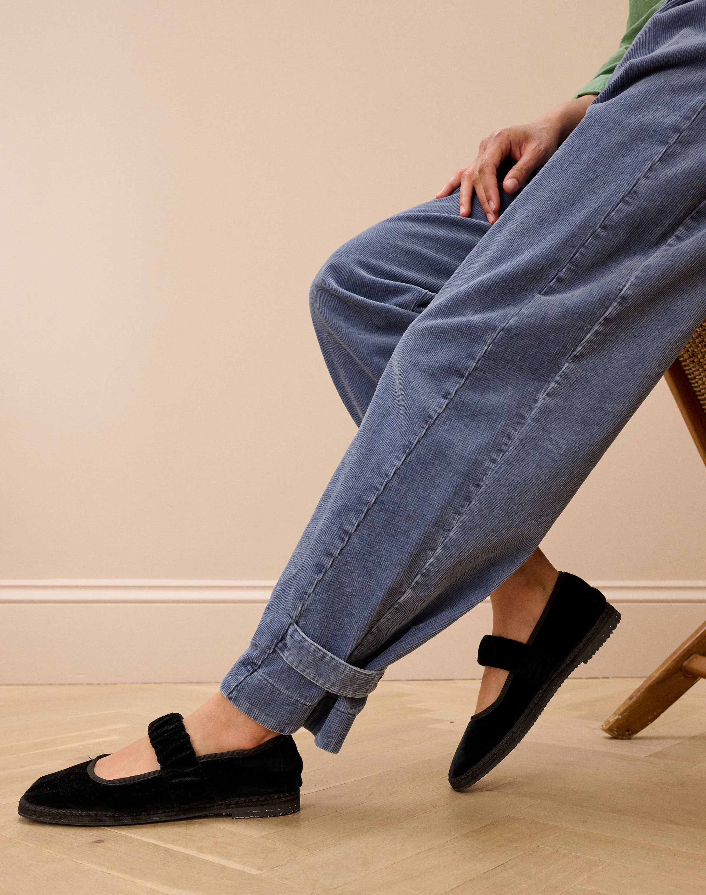 Velvet Mary Janes
