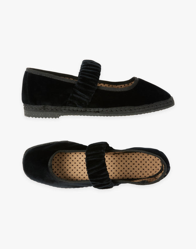 Velvet Mary Janes
