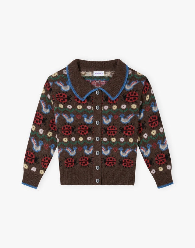 Merino Lambswool Ladybird Cardigan