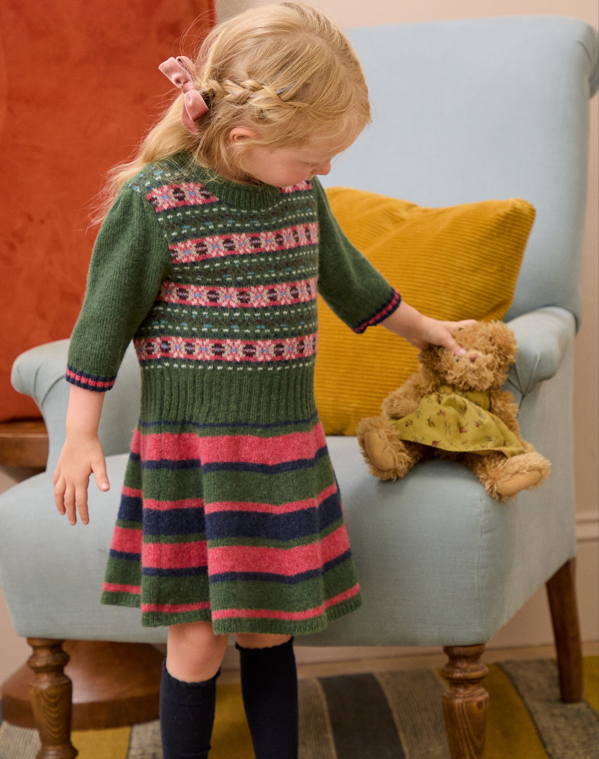Merino Lambswool Stripy Dress