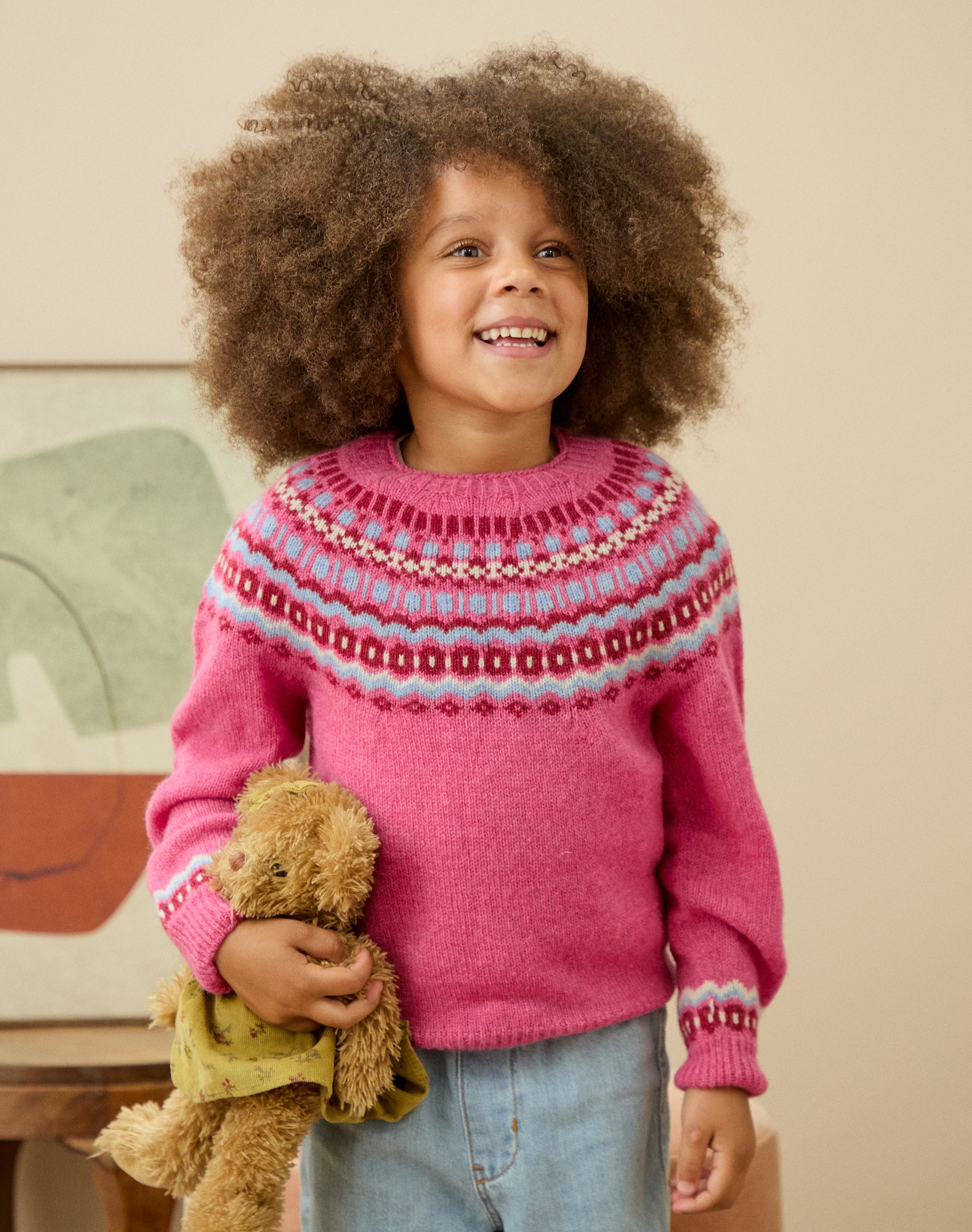 Merino Lambswool Fair Isle Yoke Jumper