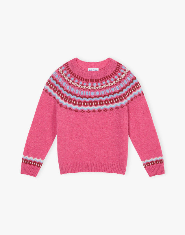 Merino Lambswool Fair Isle Yoke Jumper