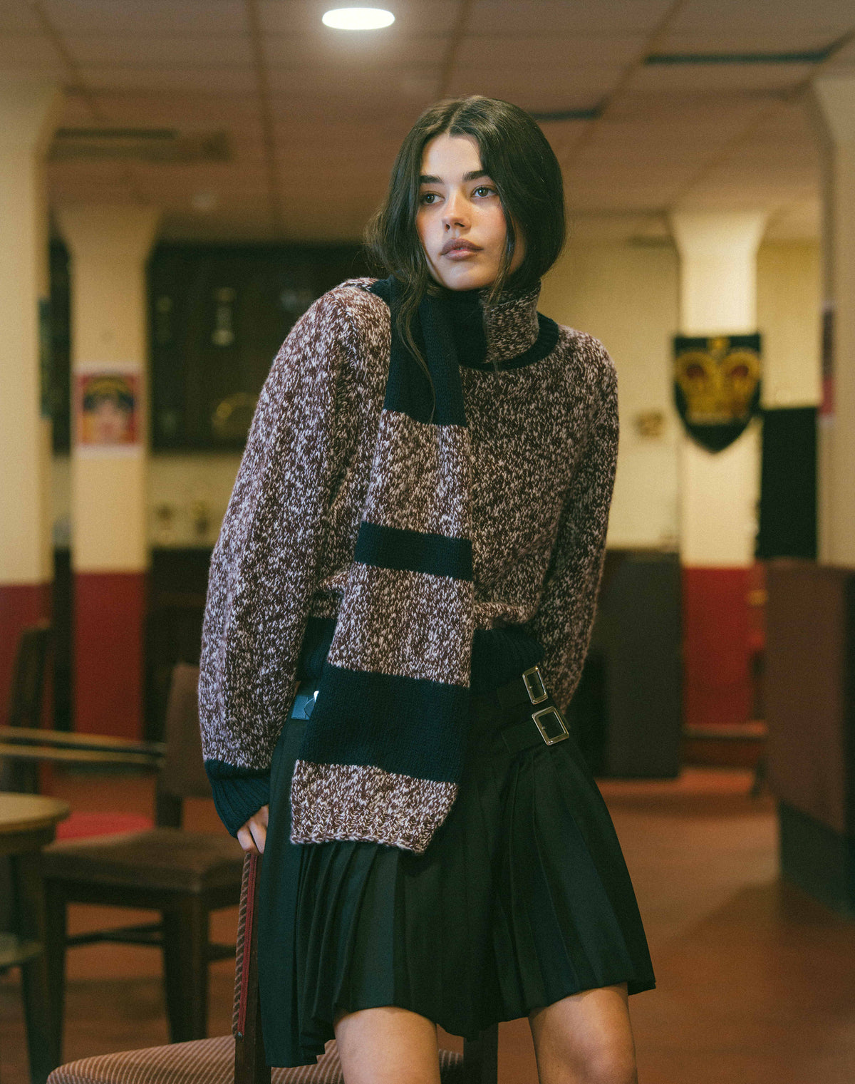 The Marl Colour Block Scarf