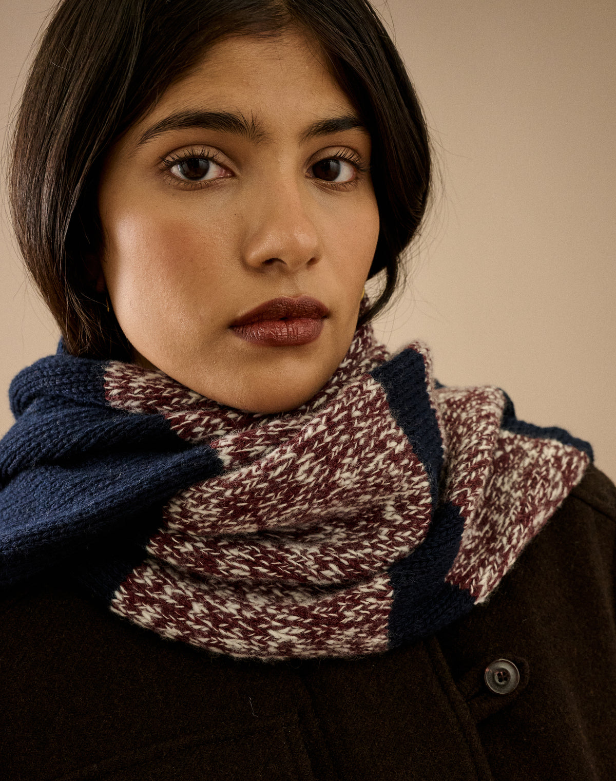The Marl Colour Block Scarf