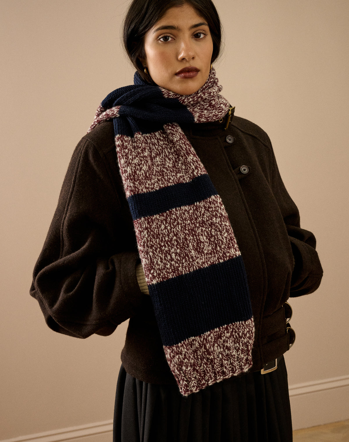 The Marl Colour Block Scarf
