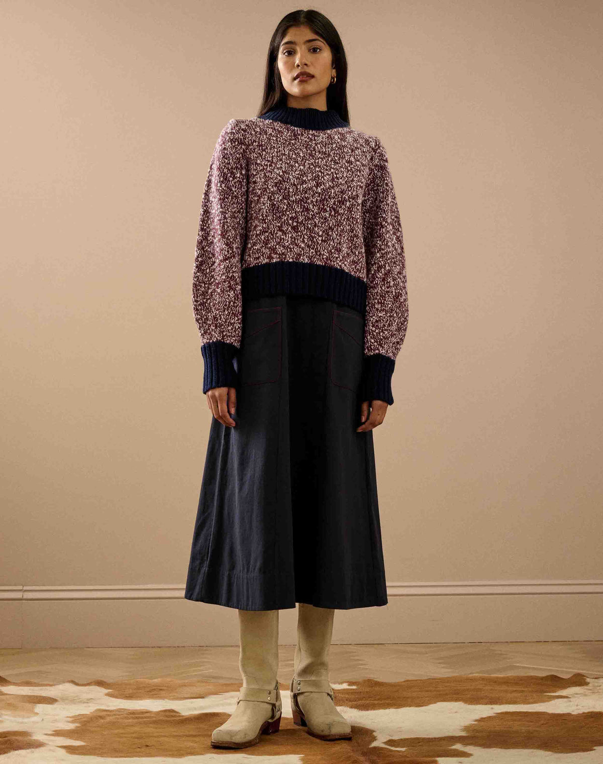 The Marl Colour Block Jumper
