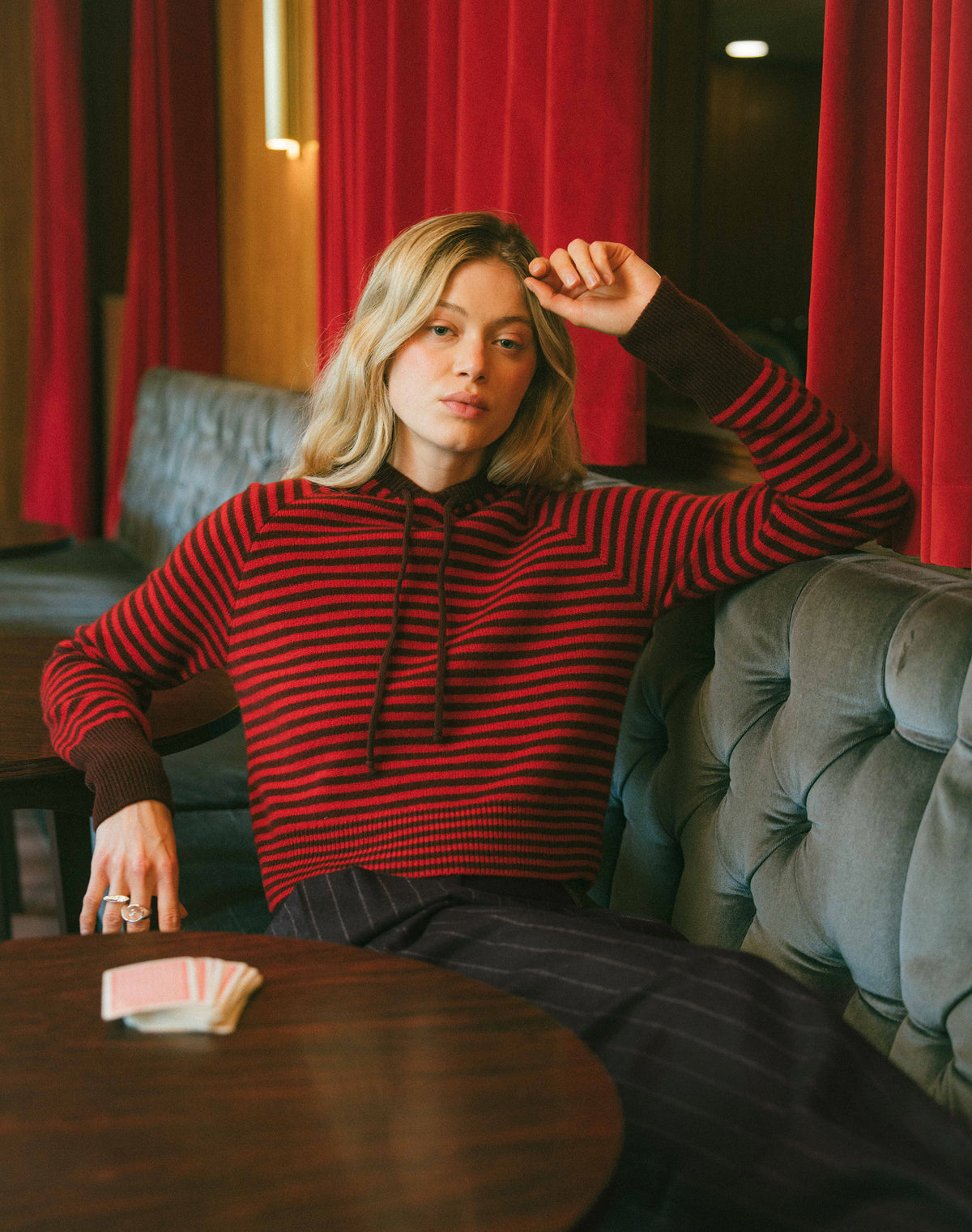 The Supersoft Lambswool Stripe Hoody