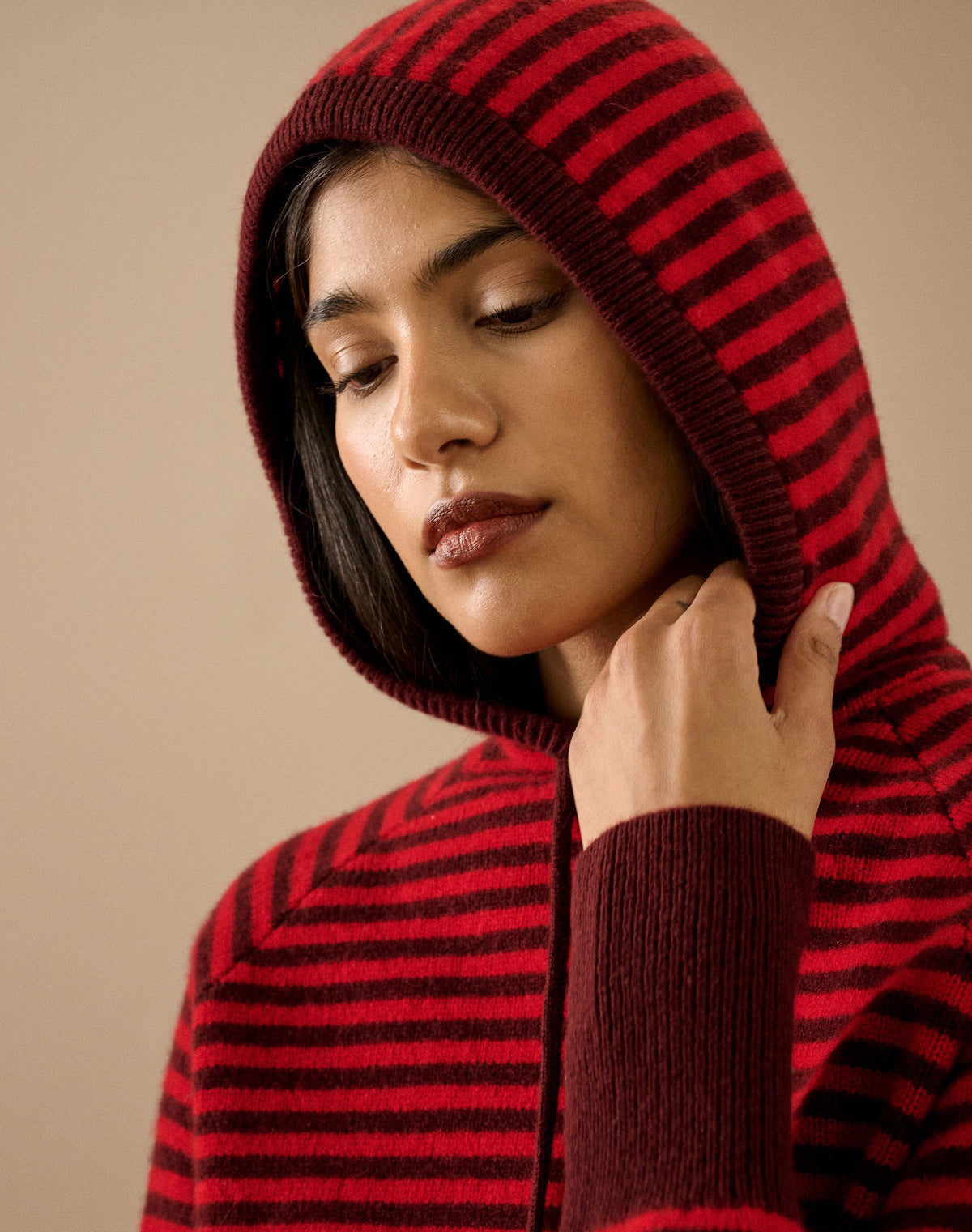 The Supersoft Lambswool Stripe Hoody