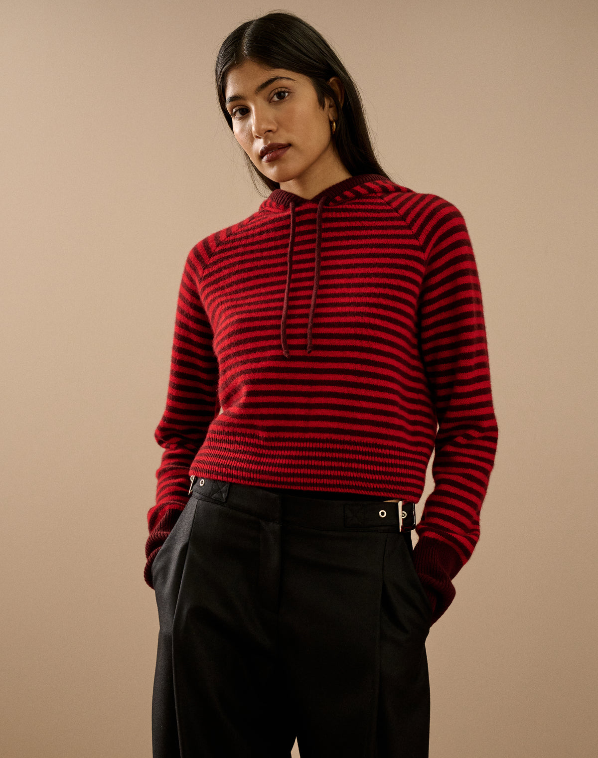 The Supersoft Lambswool Stripe Hoody