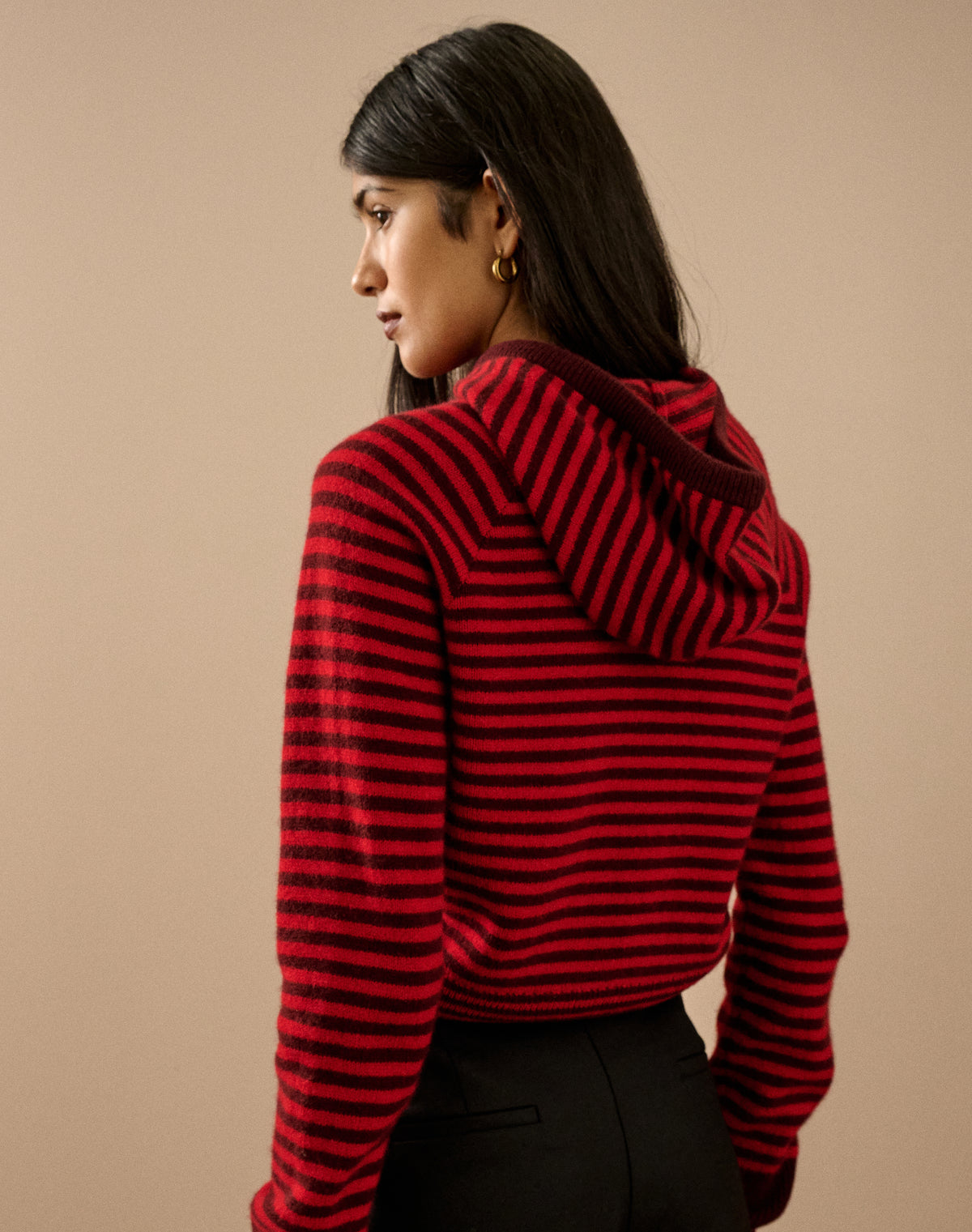 The Supersoft Lambswool Stripe Hoody