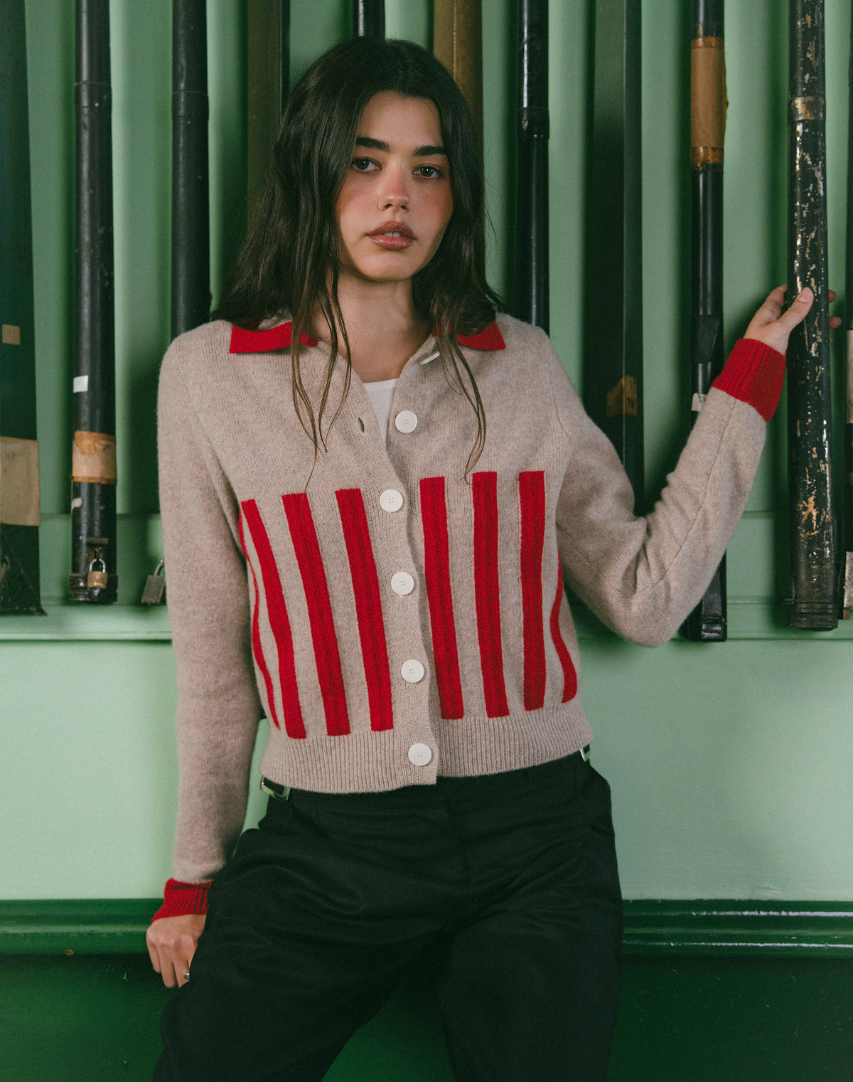 The Block Stripe Cardigan