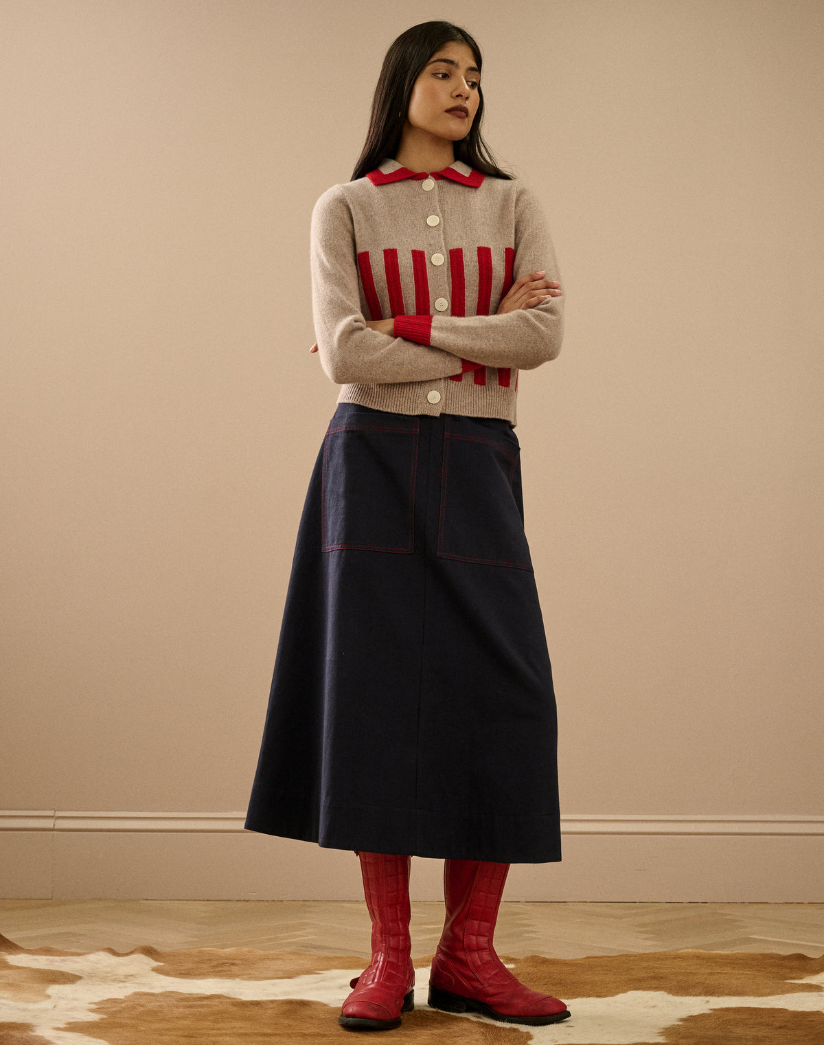 The Block Stripe Cardigan