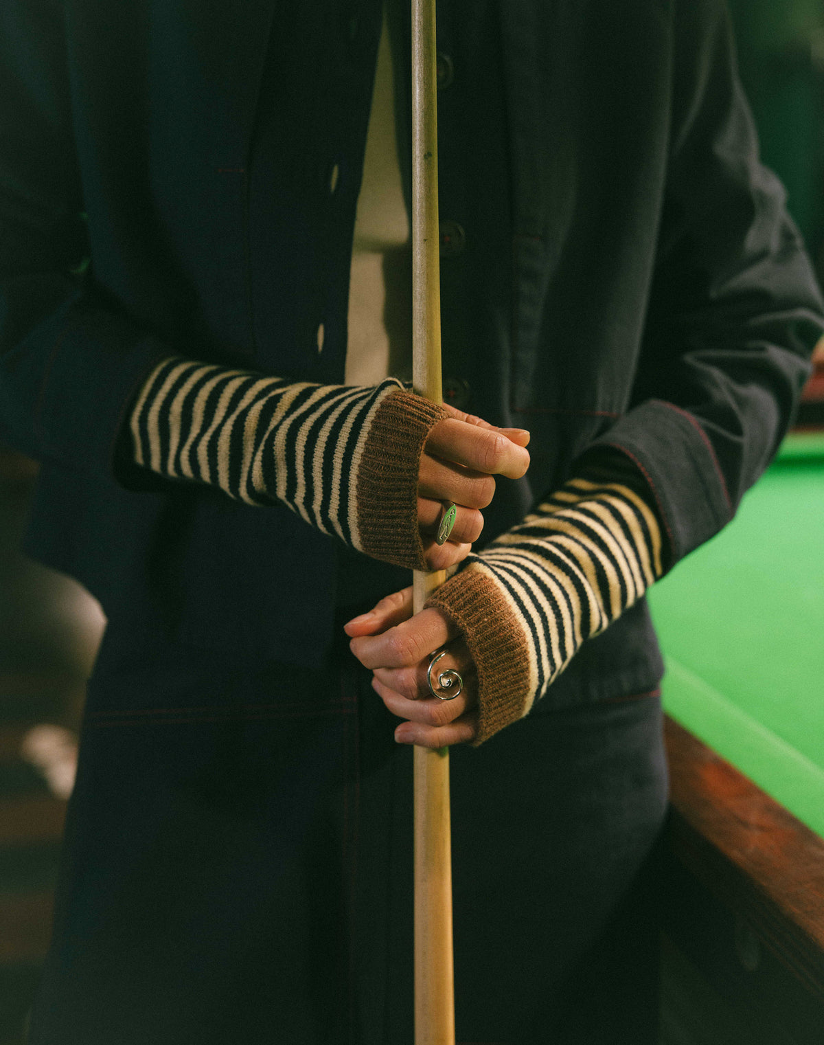 The Colour Block Stripe Wristwarmers
