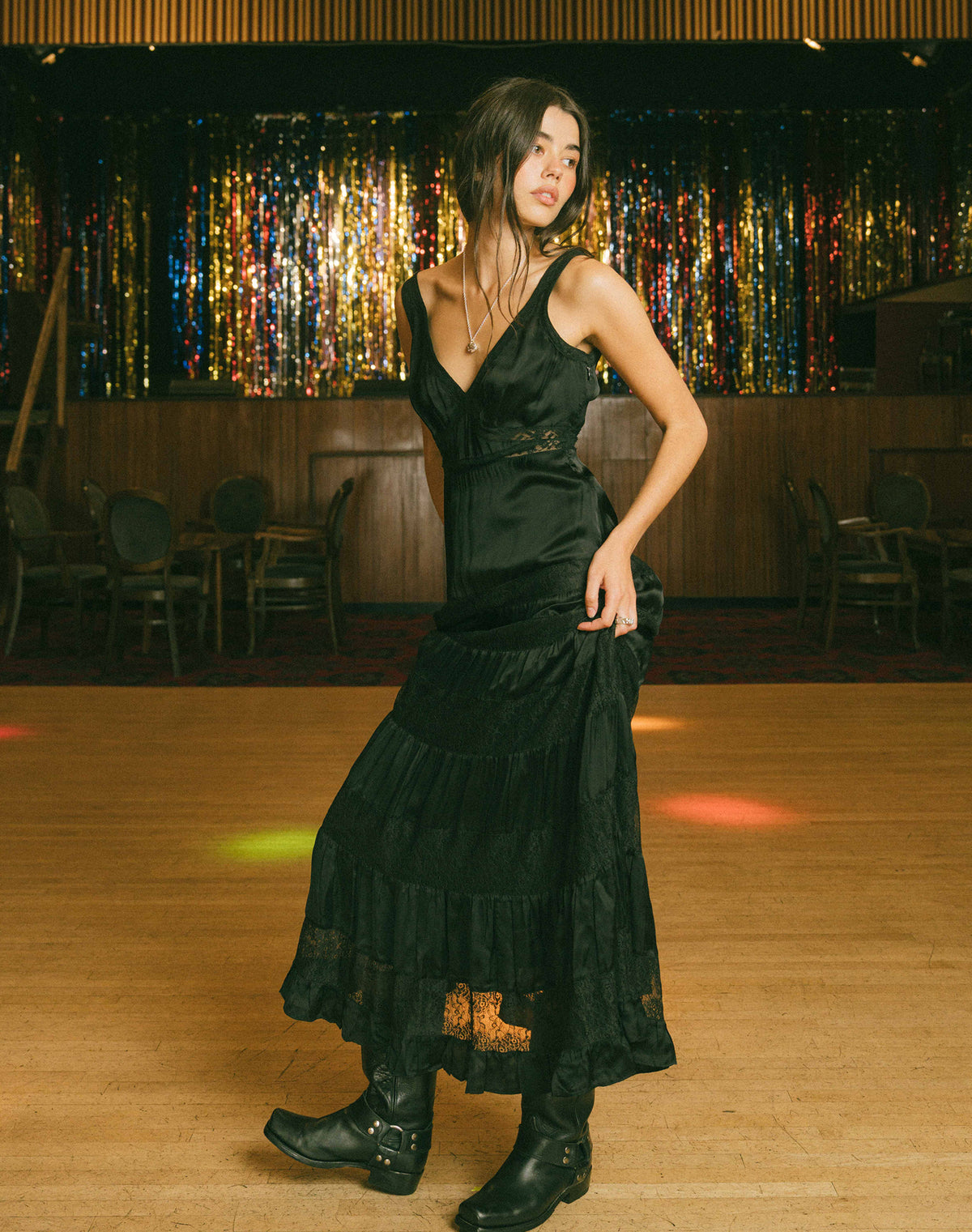 The Satin Lace Dress