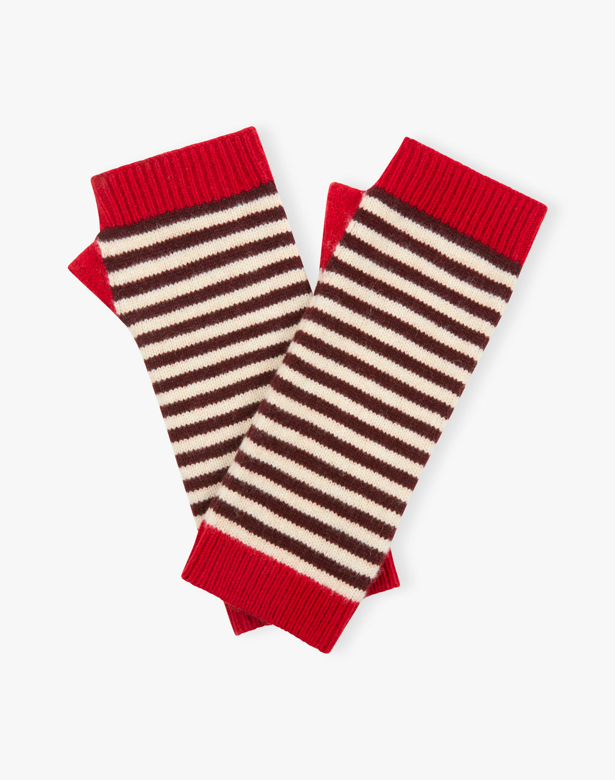 The Colour Block Stripe Wristwarmers