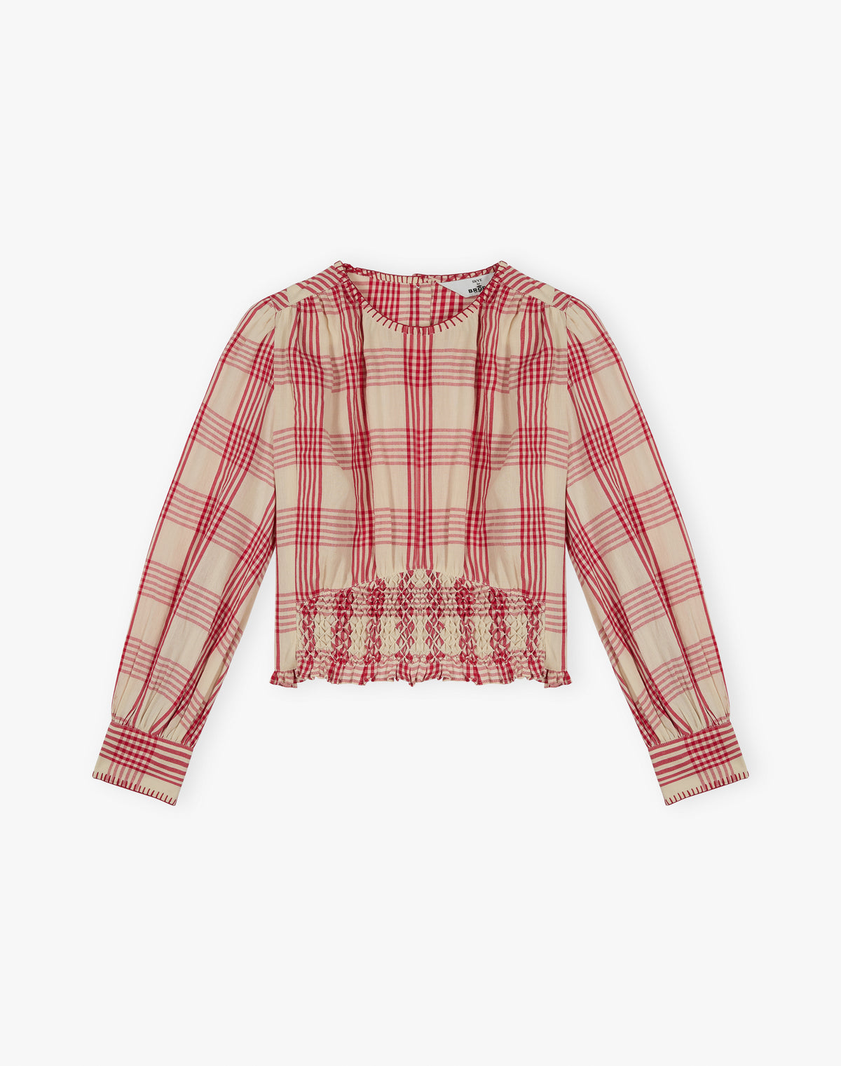 The Check Smocked Top